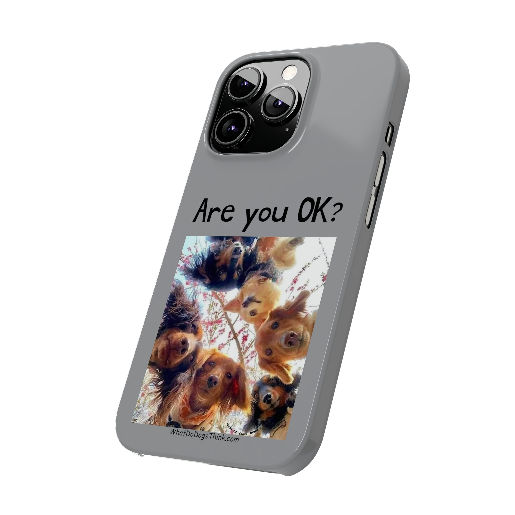 Are you OK? Grey Slim Phone Cases