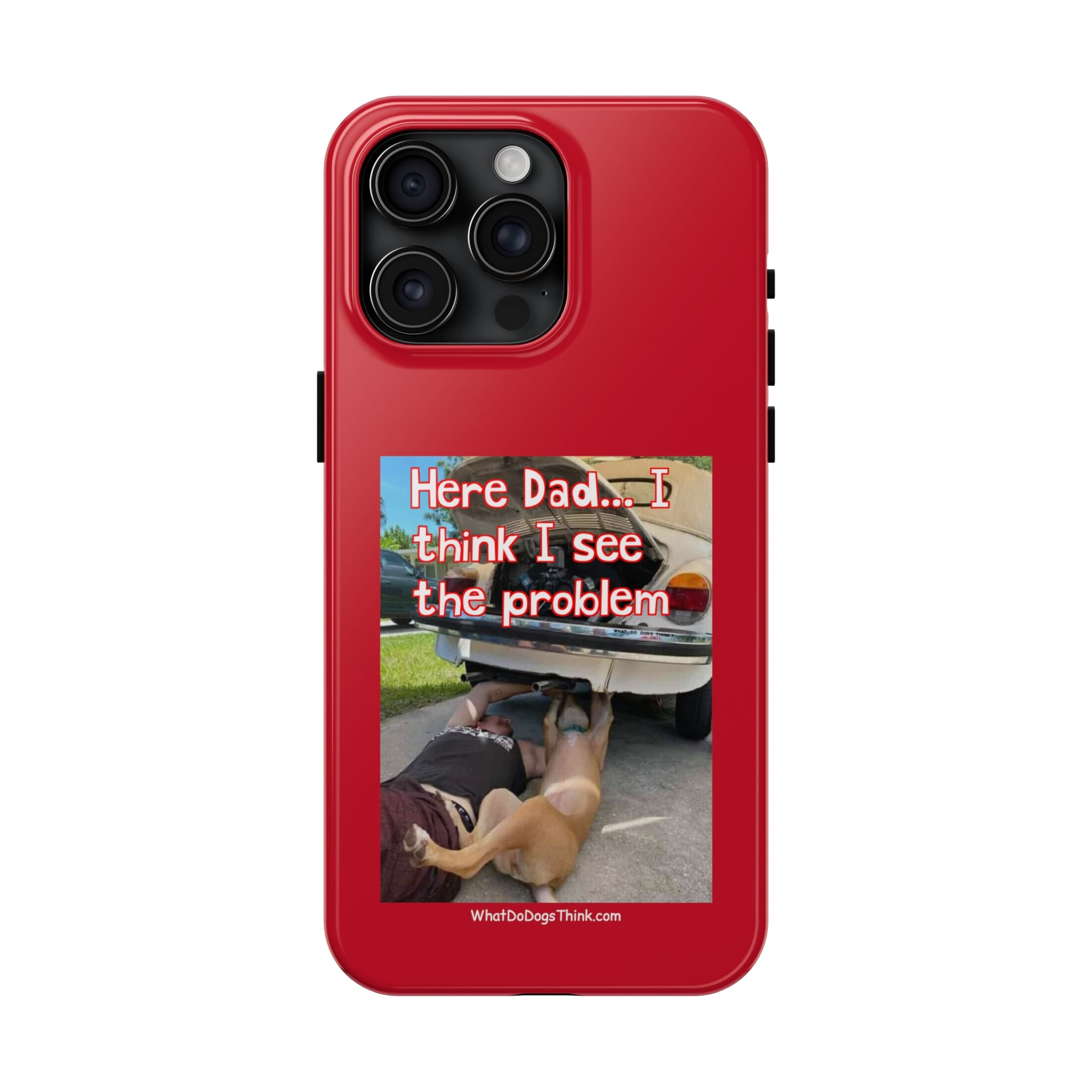 Here Dad Red Tough Phone Cases
