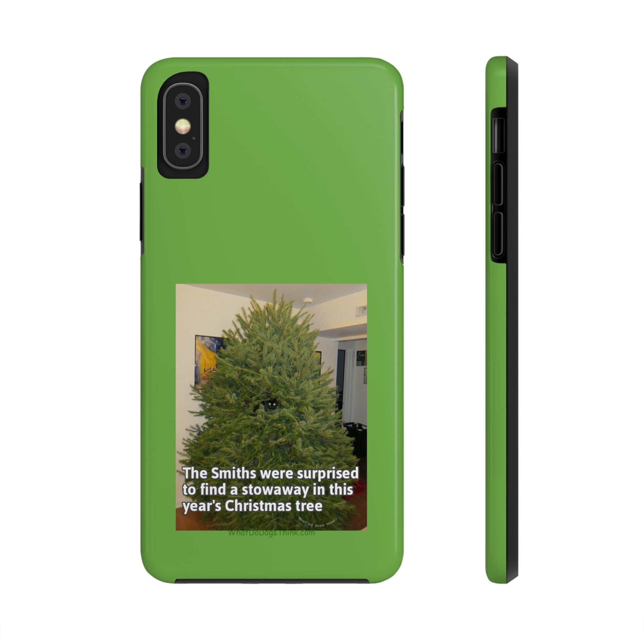 Stowaway Cat Green Tough Phone Cases