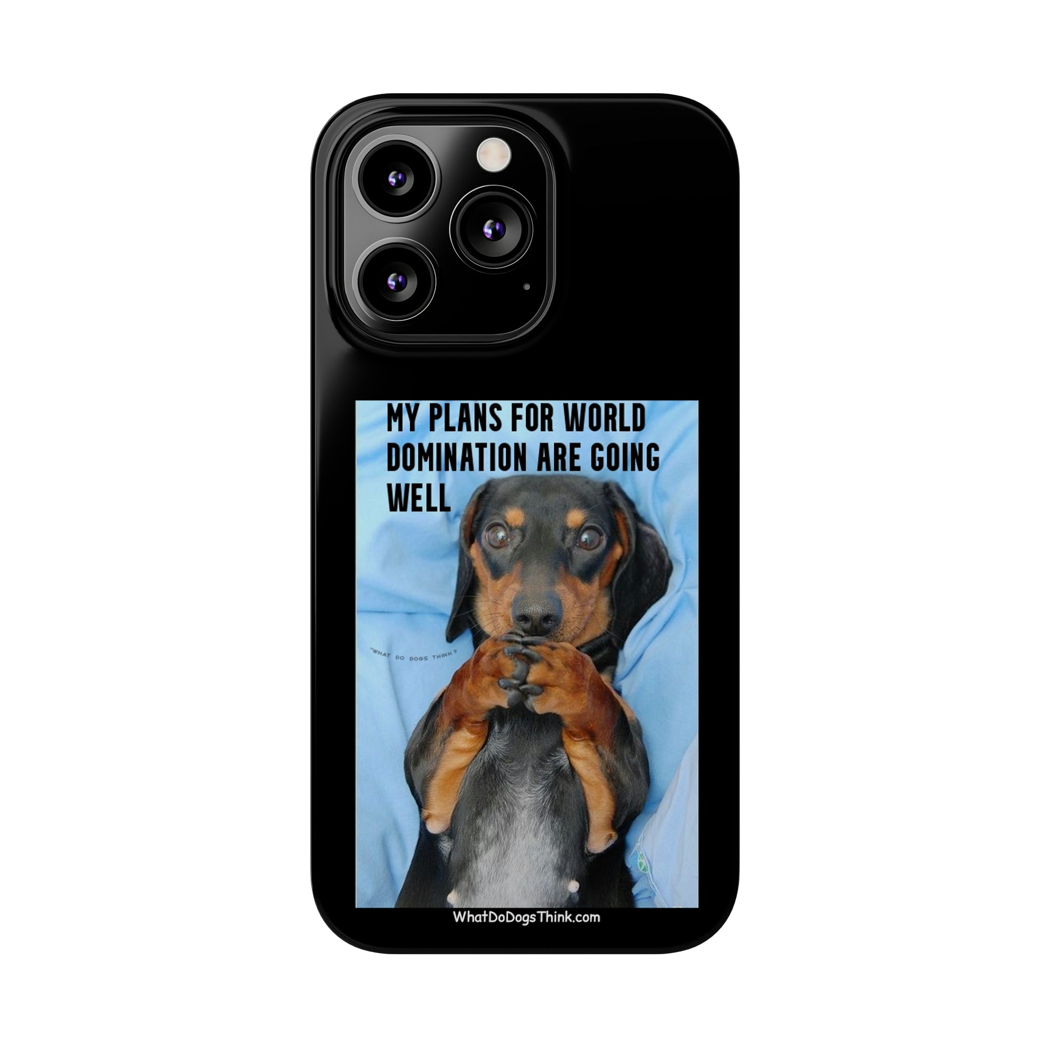 World Domination Black Slim Phone Cases