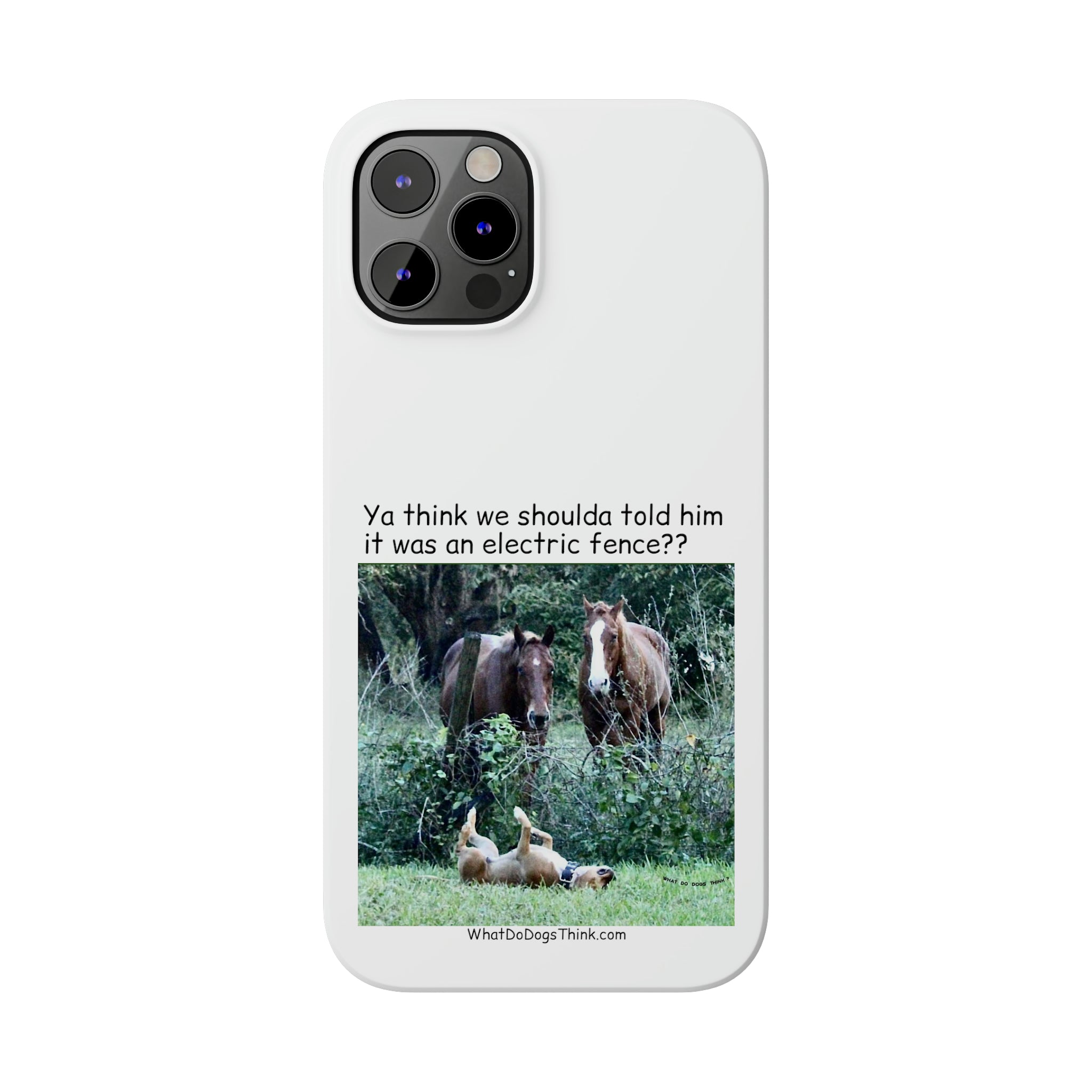 Electric Fence White Slim Phone Case