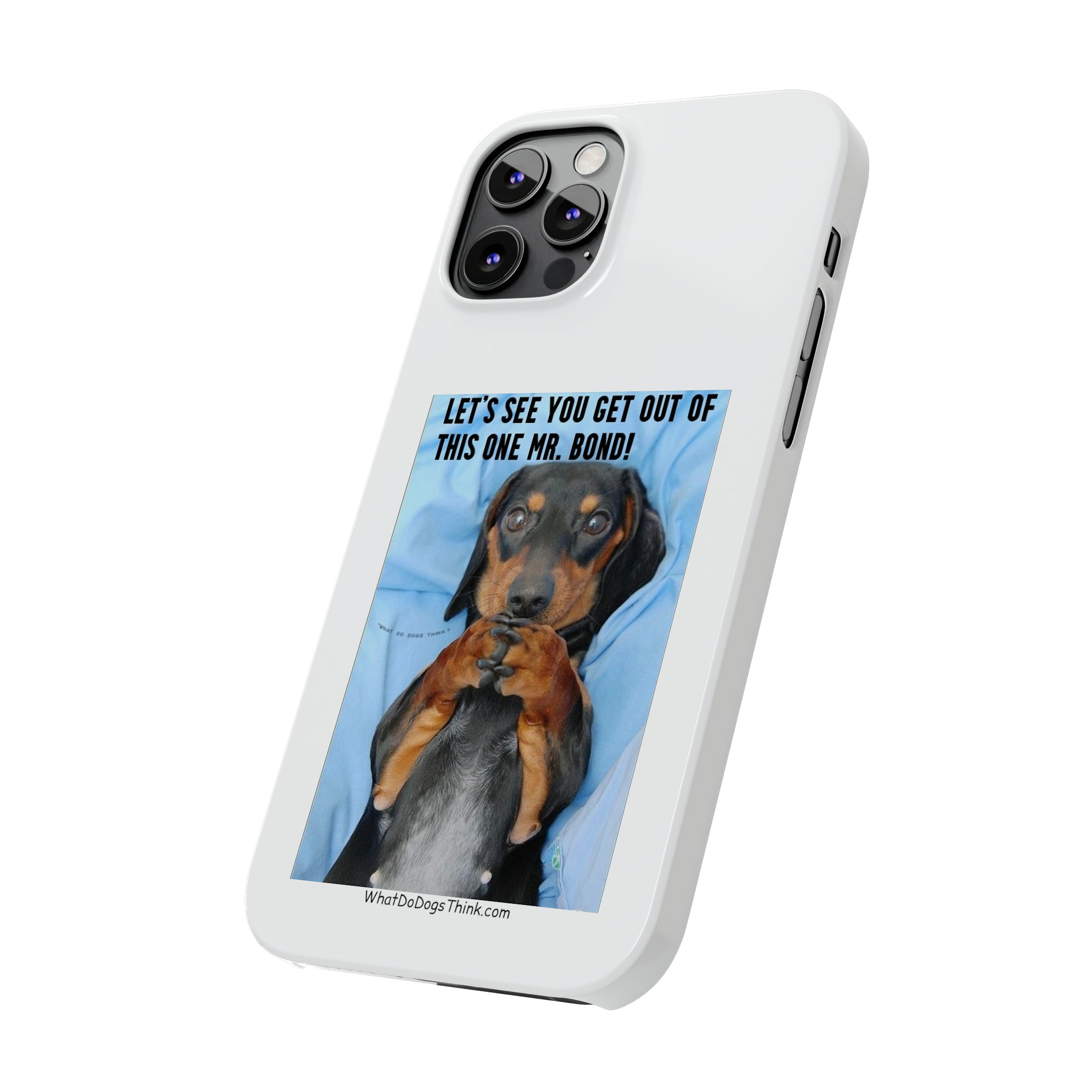 Mr. Bond White Slim Phone Cases