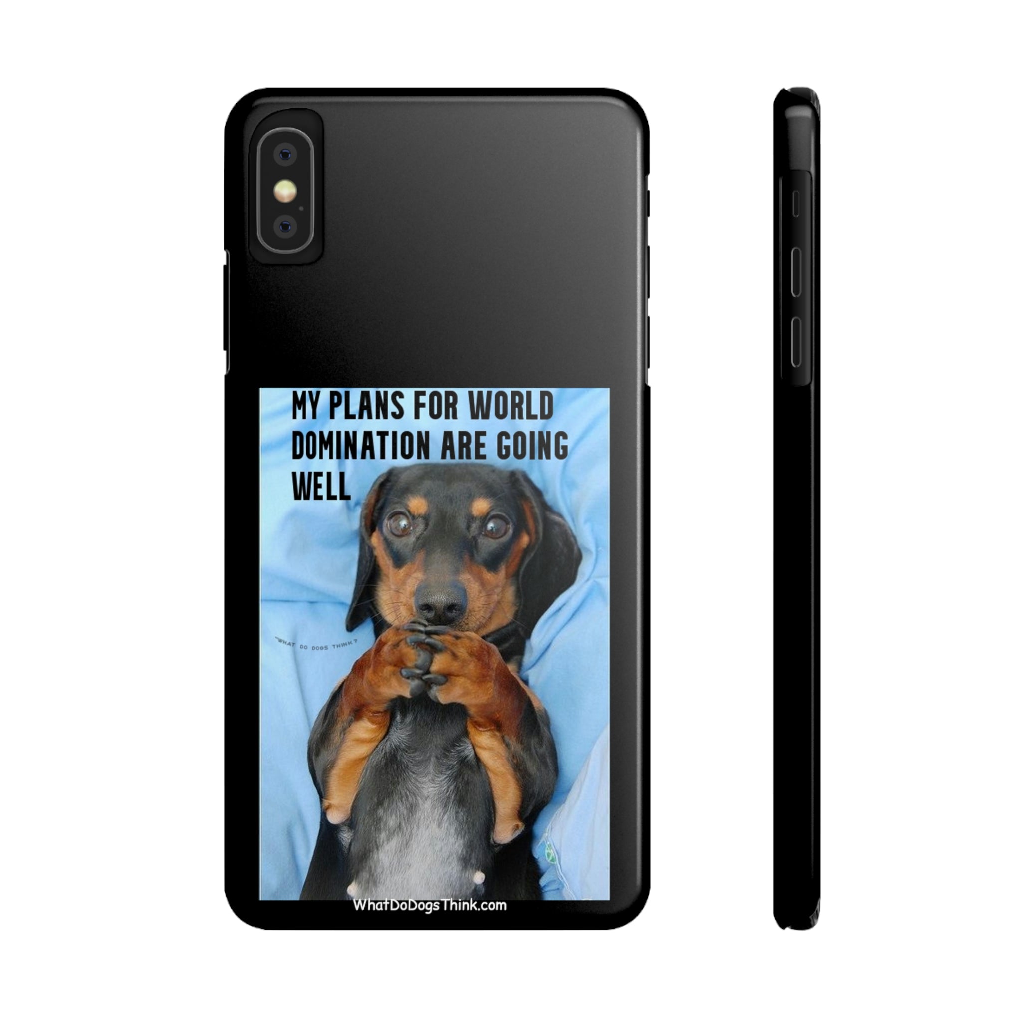 World Domination Black Slim Phone Cases