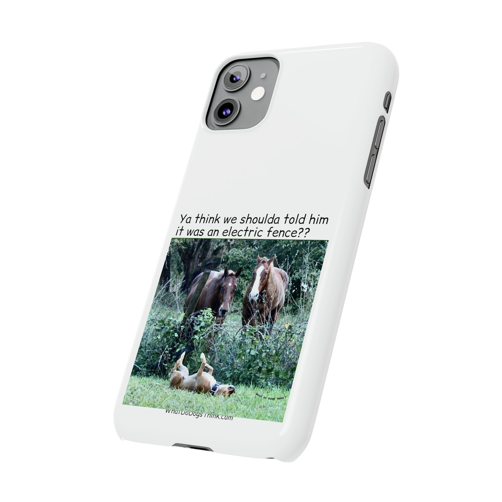 Electric Fence White Slim Phone Case