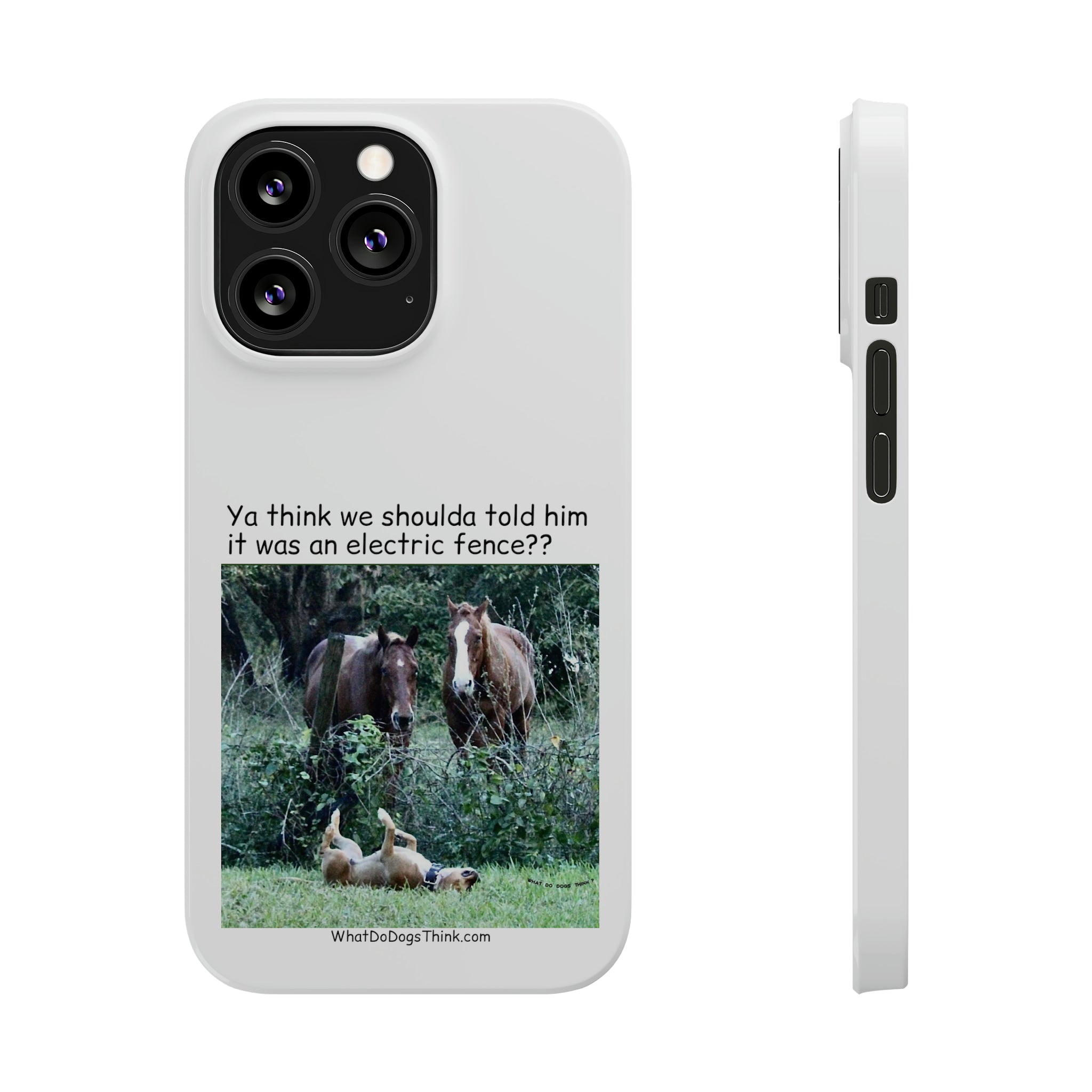 Electric Fence White Slim Phone Case