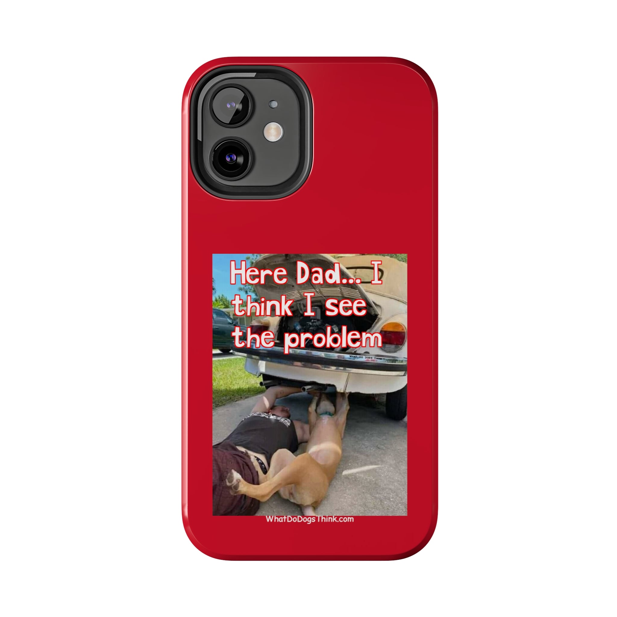 Here Dad Red Tough Phone Cases
