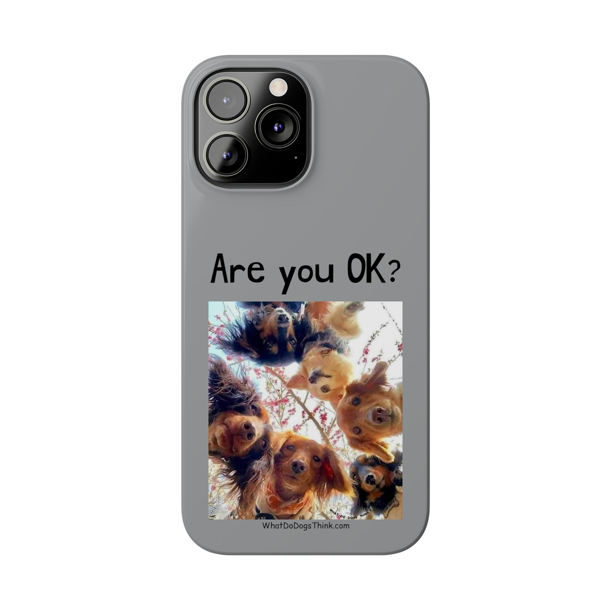 Are you OK? Grey Slim Phone Cases