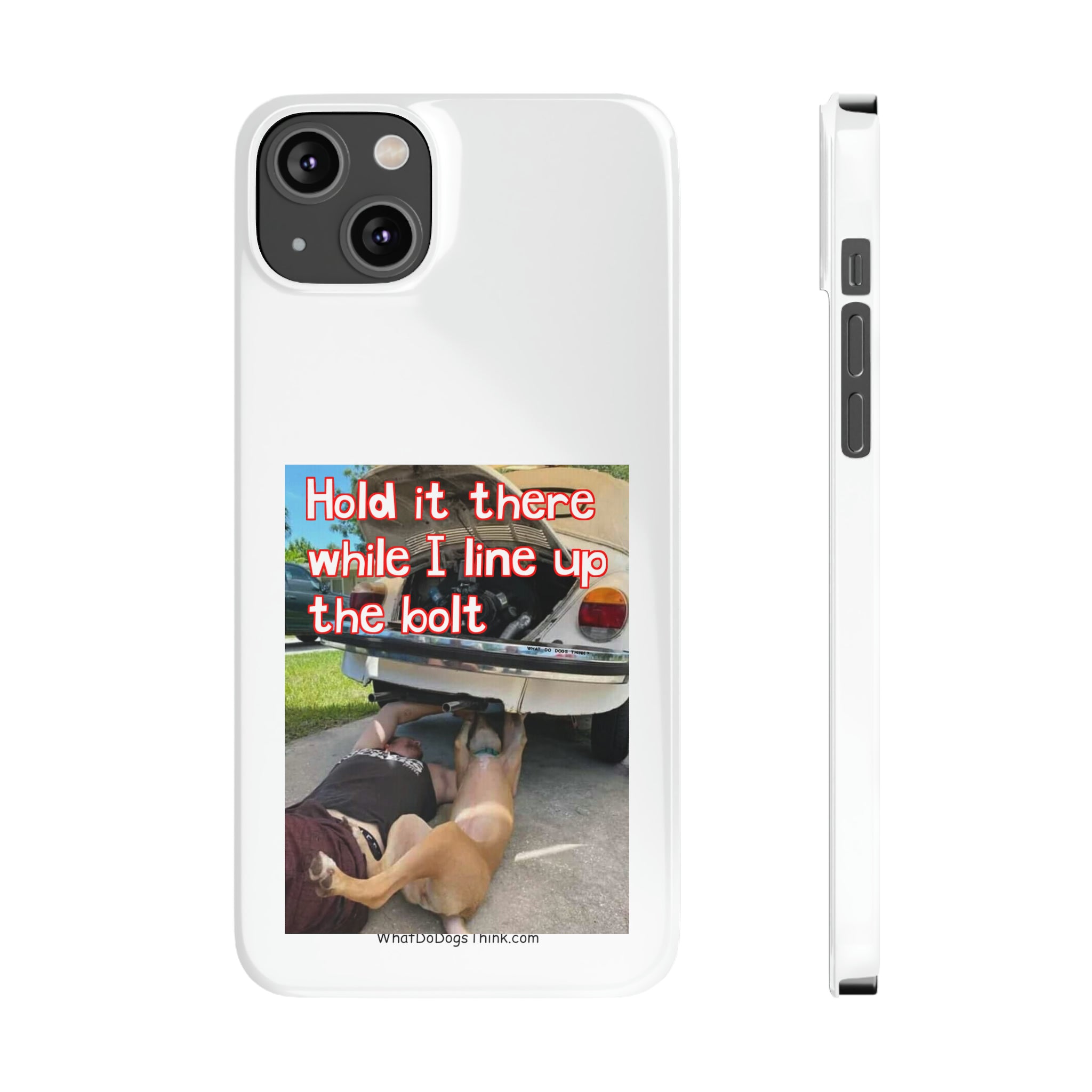 Hold It White Slim Phone Cases