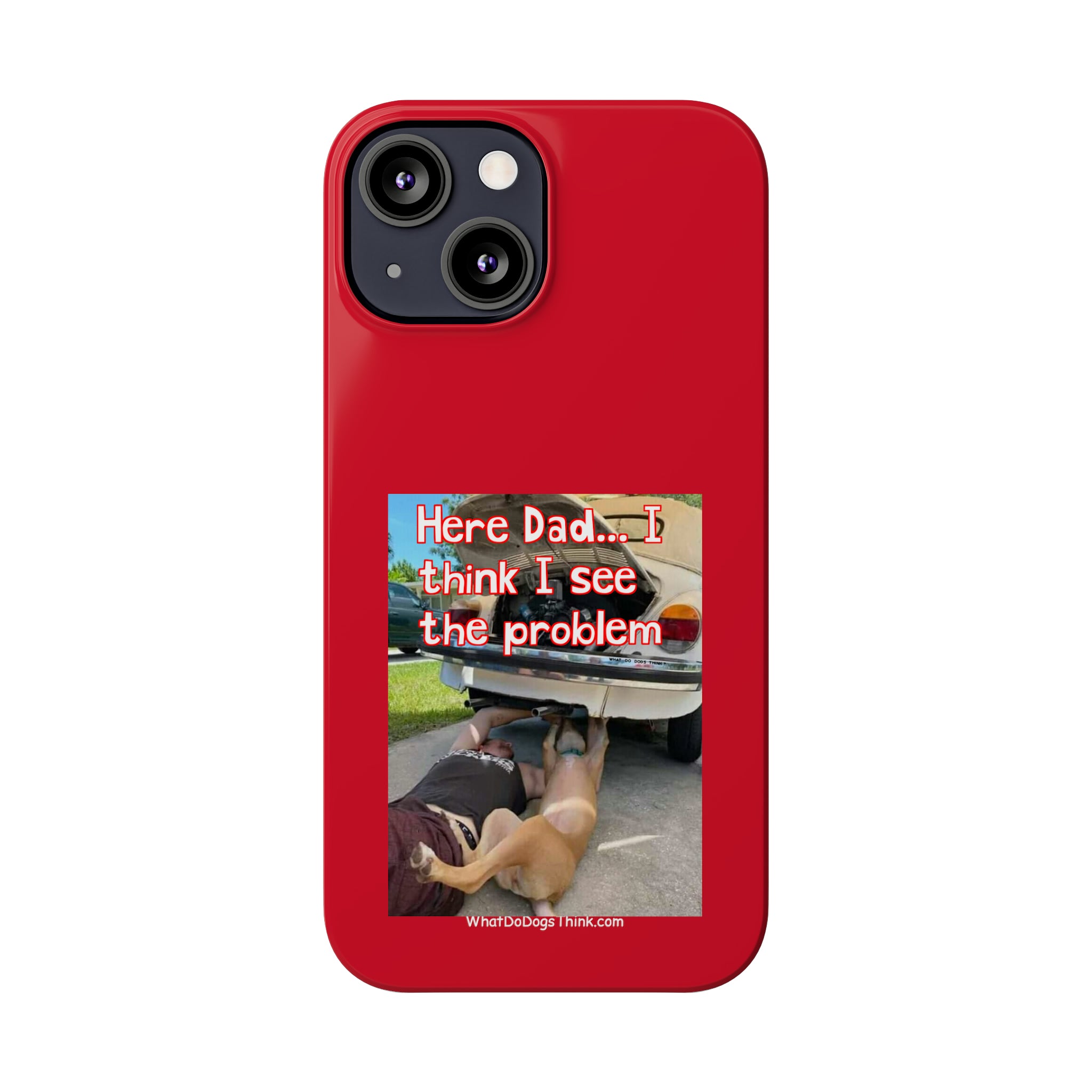 Here Dad Red Slim Phone Cases