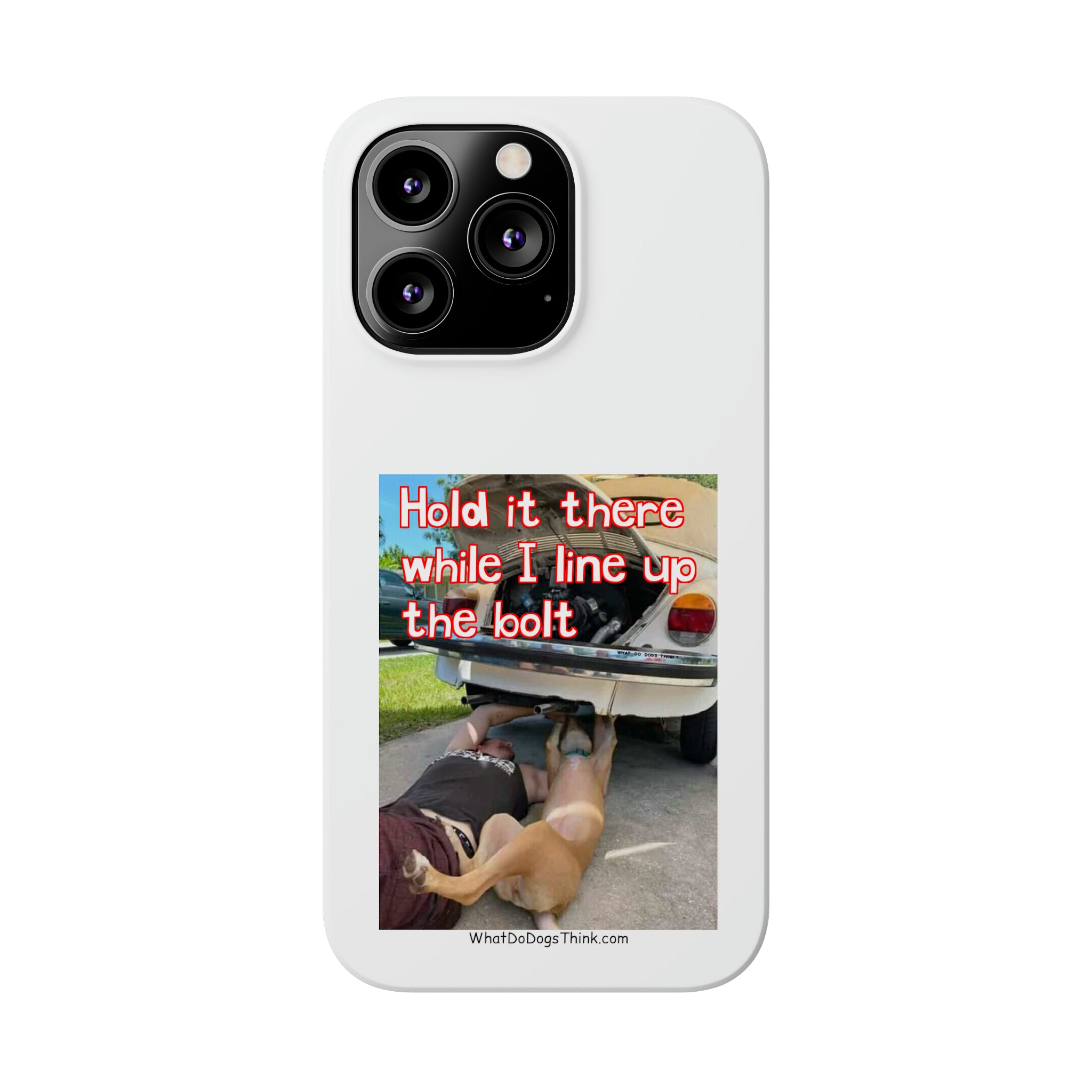 Hold It White Slim Phone Cases