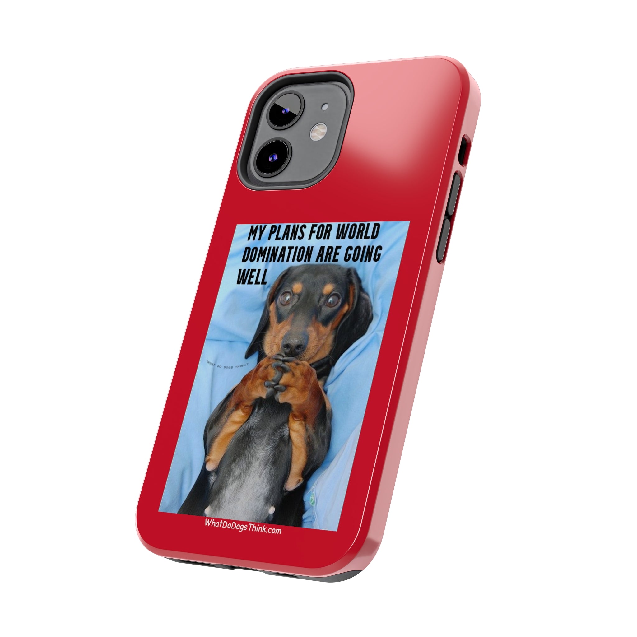 World Domination Red Tough Phone Cases