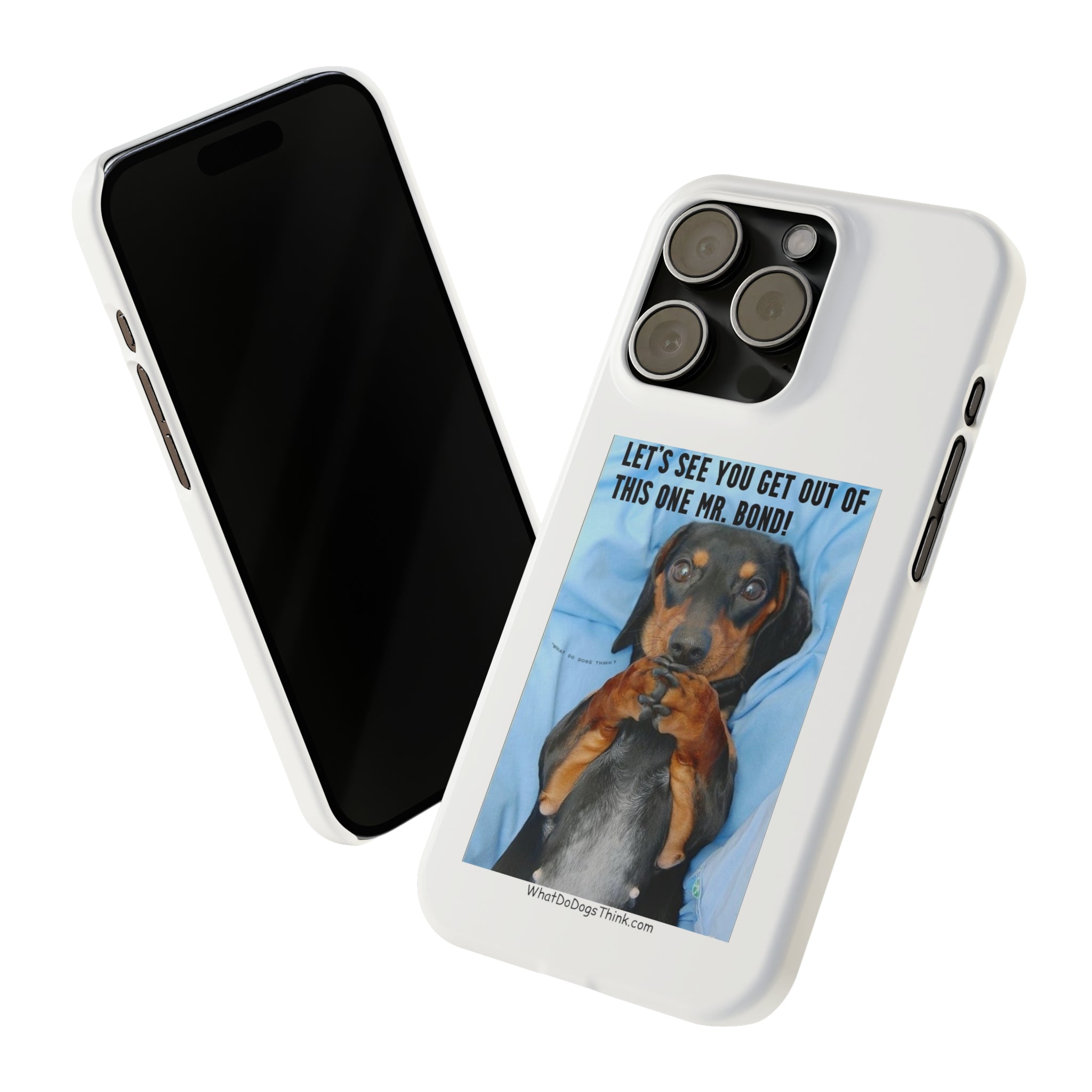 Mr. Bond White Slim Phone Cases
