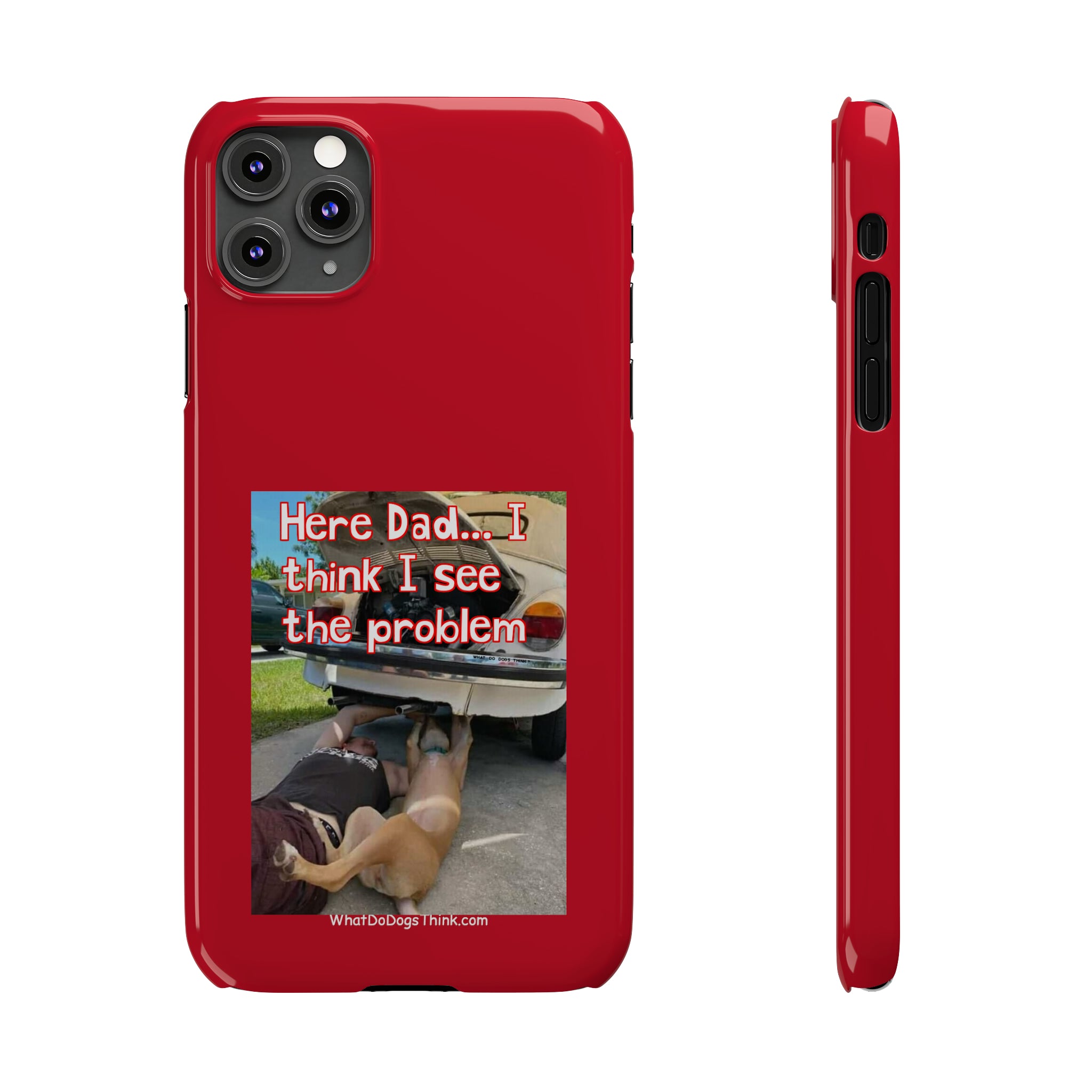 Here Dad Red Slim Phone Cases