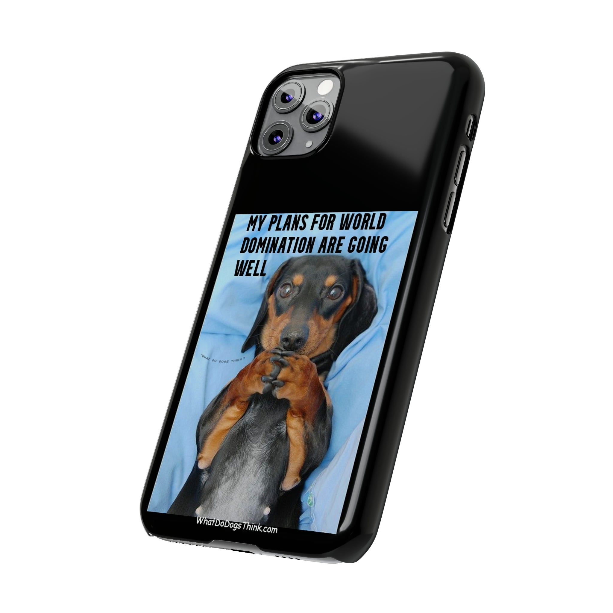 World Domination Black Slim Phone Cases