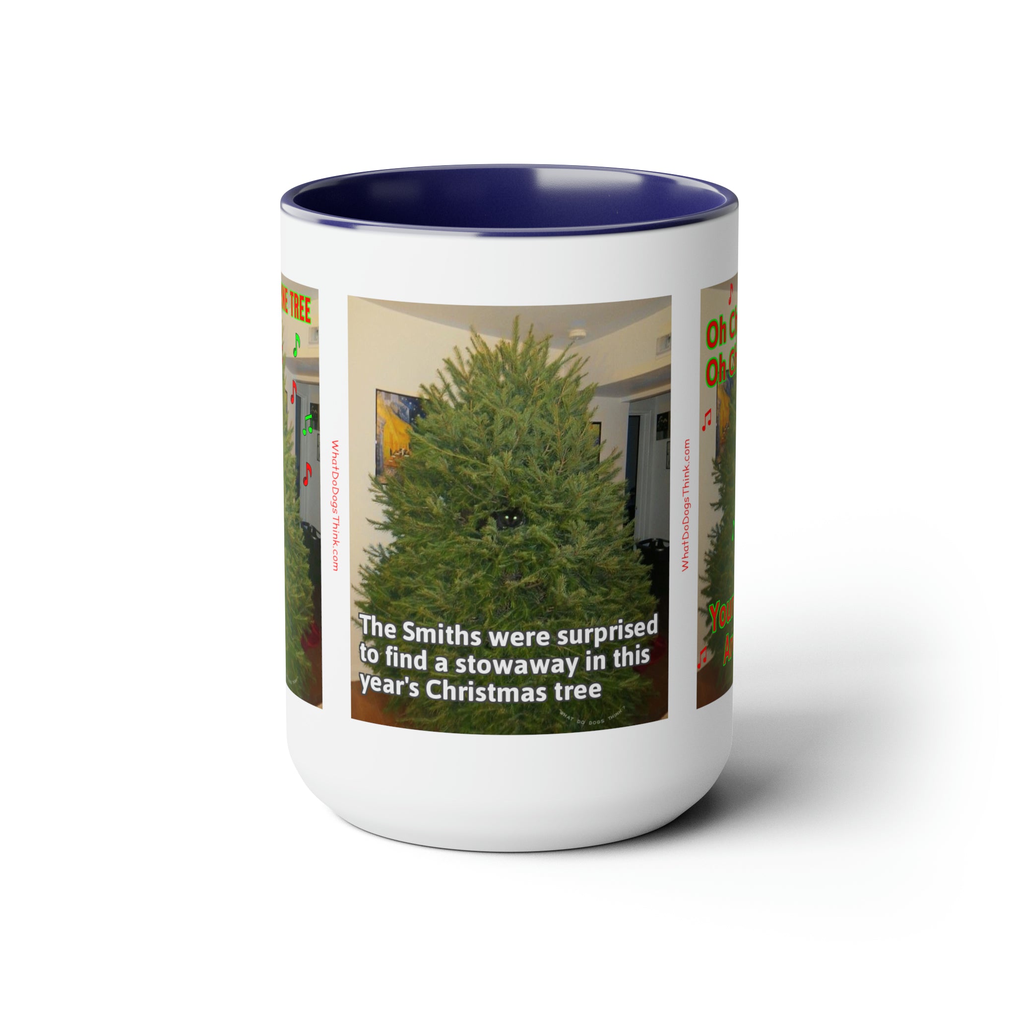 Christmas Tree Cat Mug 15oz