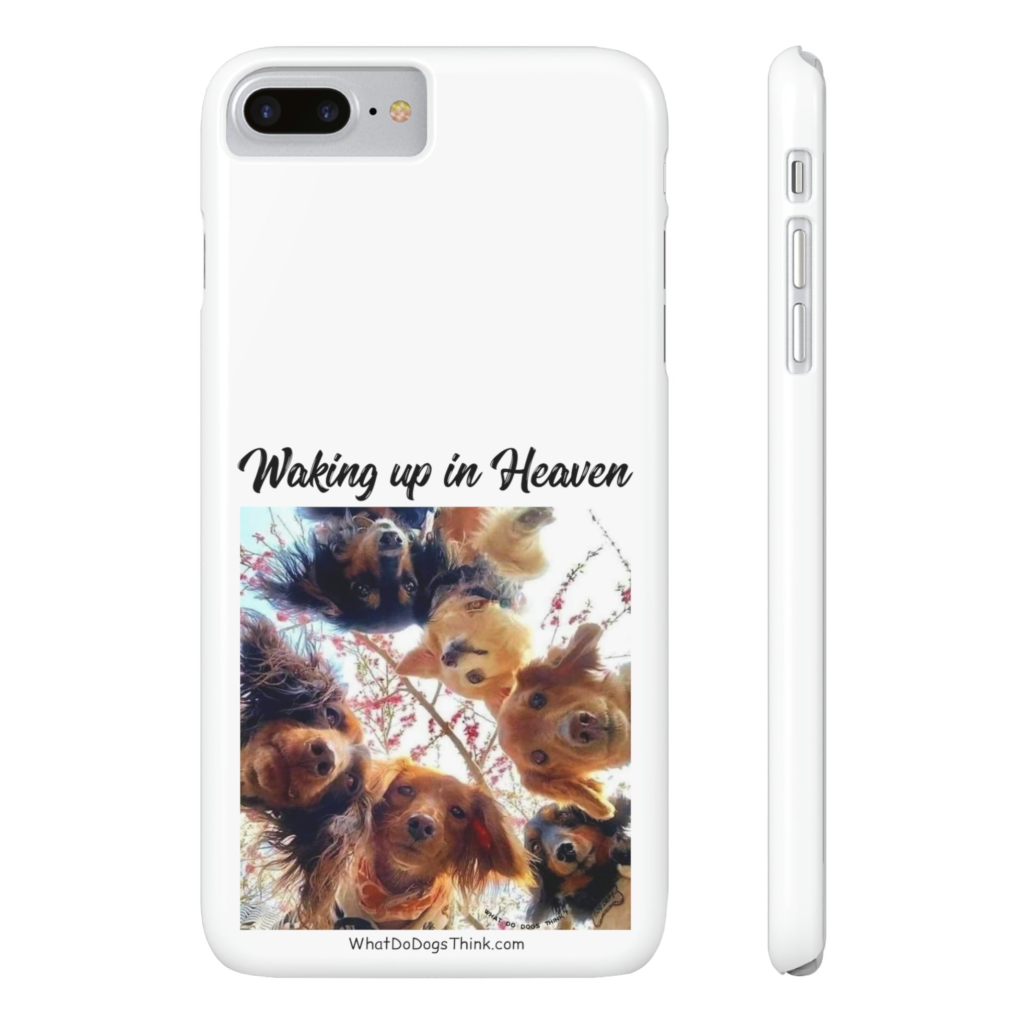 Waking Up In Heaven White Slim Phone Cases