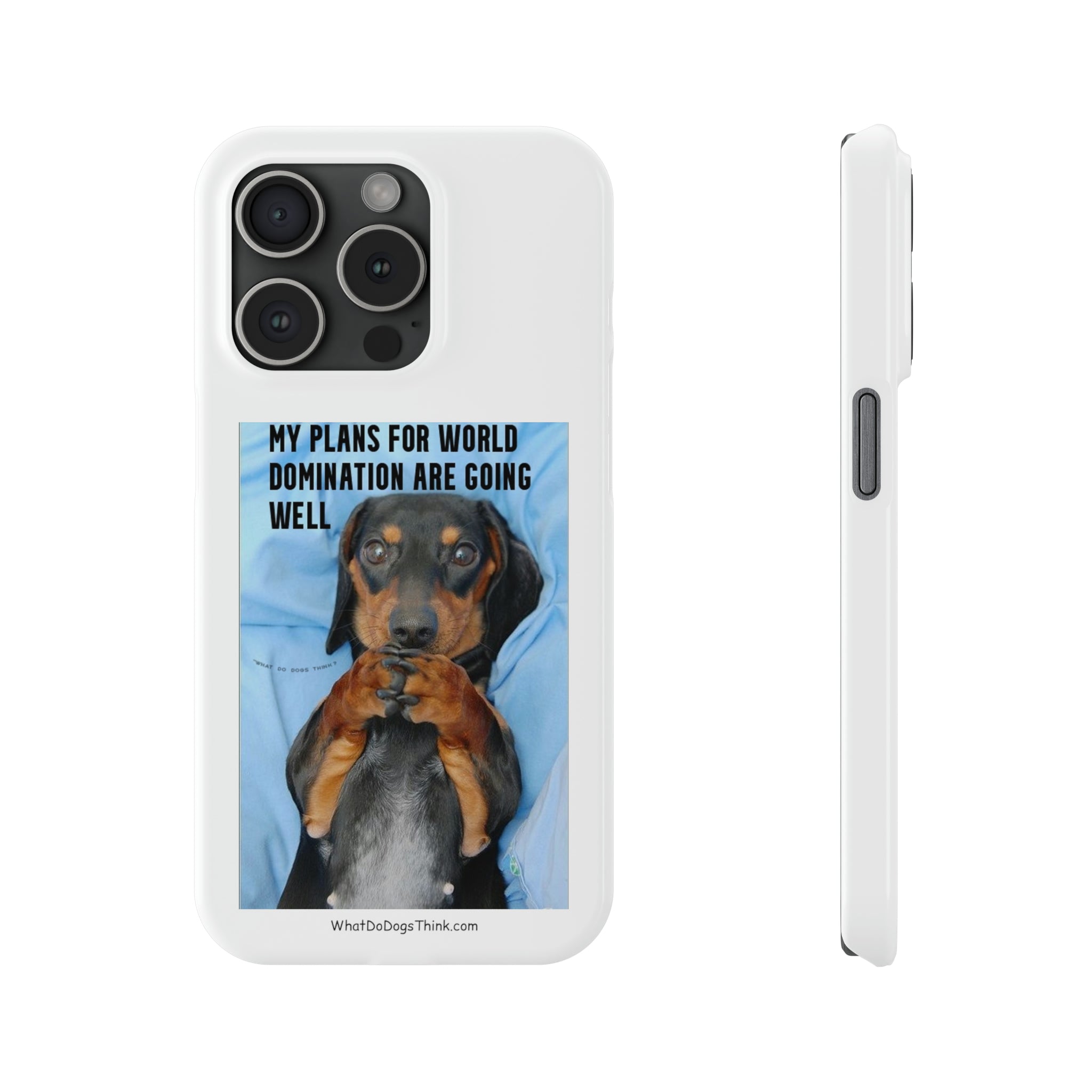 World Domination White Slim Phone Cases