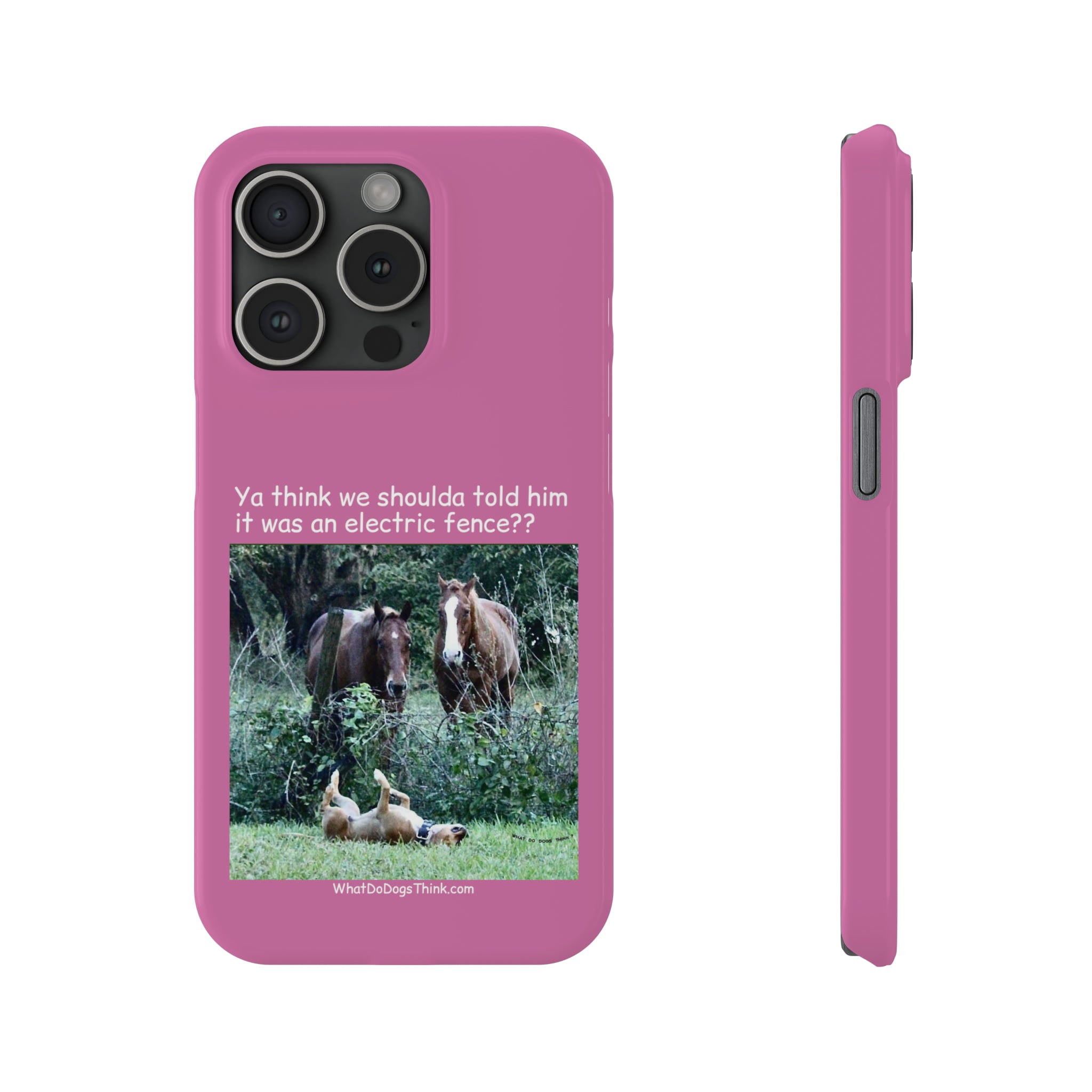 Electric Fence Pink Slim Phone Case