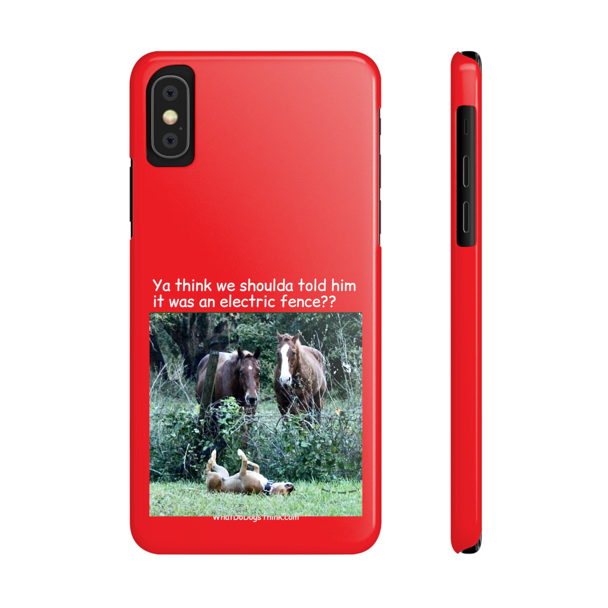 Electric Fence Red Slim Phone Case