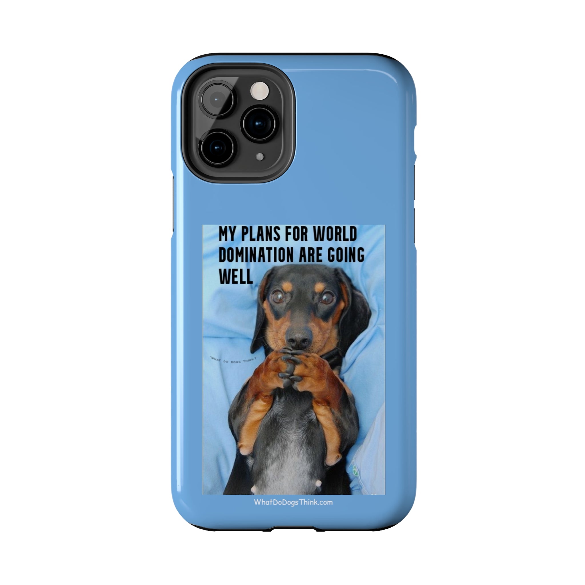 World Domination Blue Tough Phone Cases