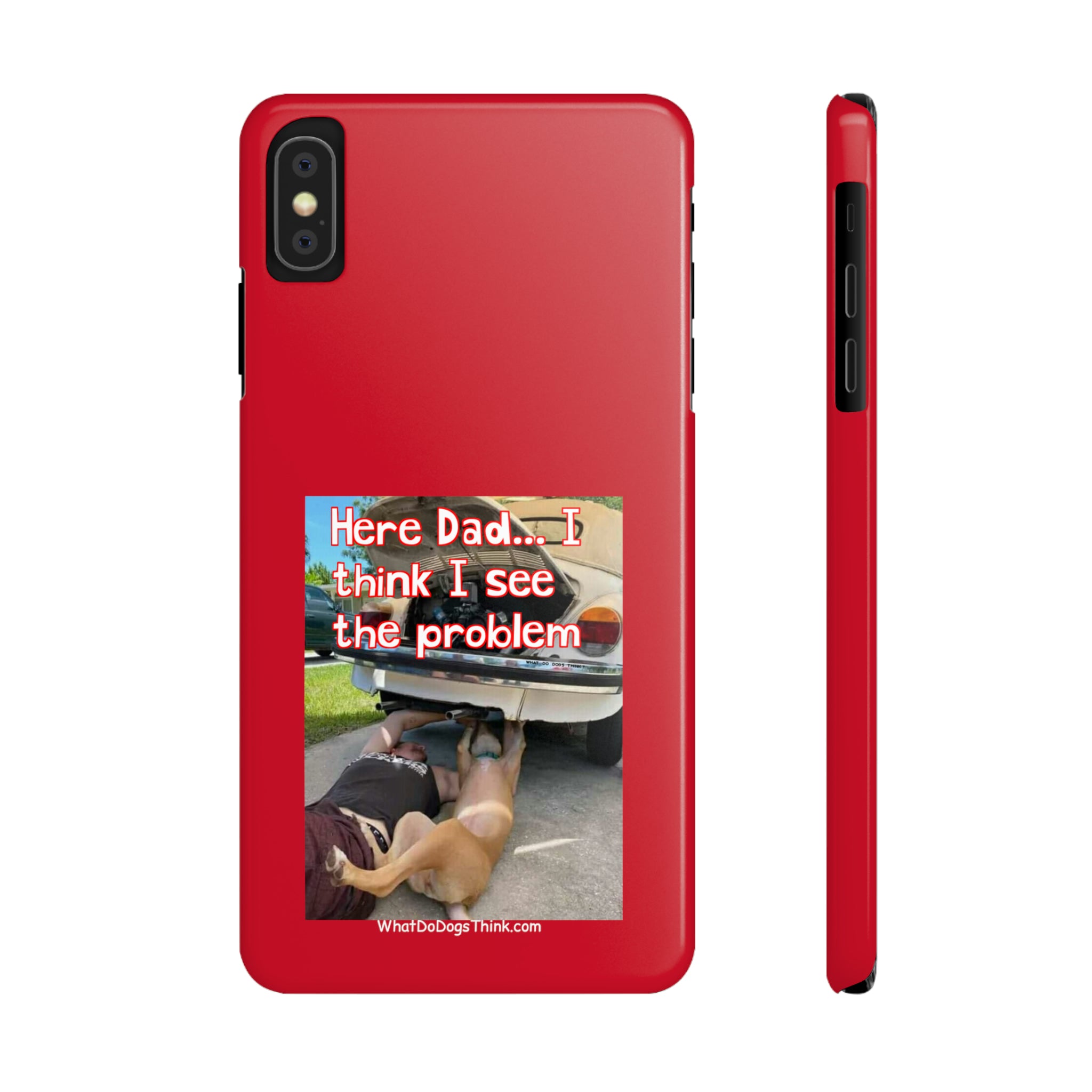 Here Dad Red Slim Phone Cases