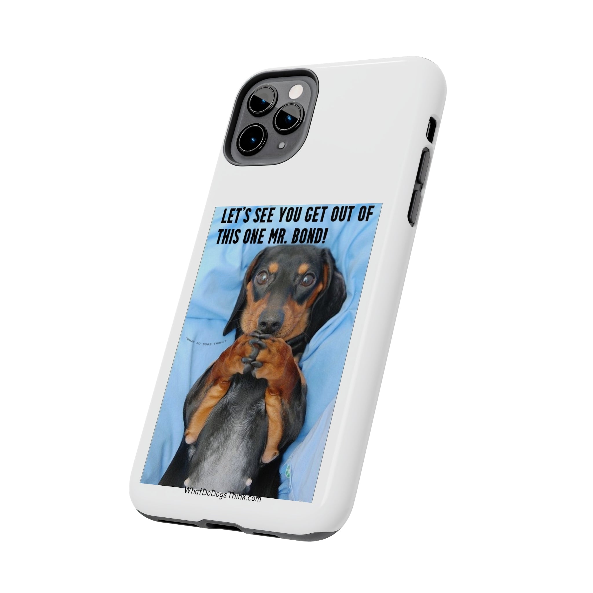 Mr Bond White Tough Phone Cases