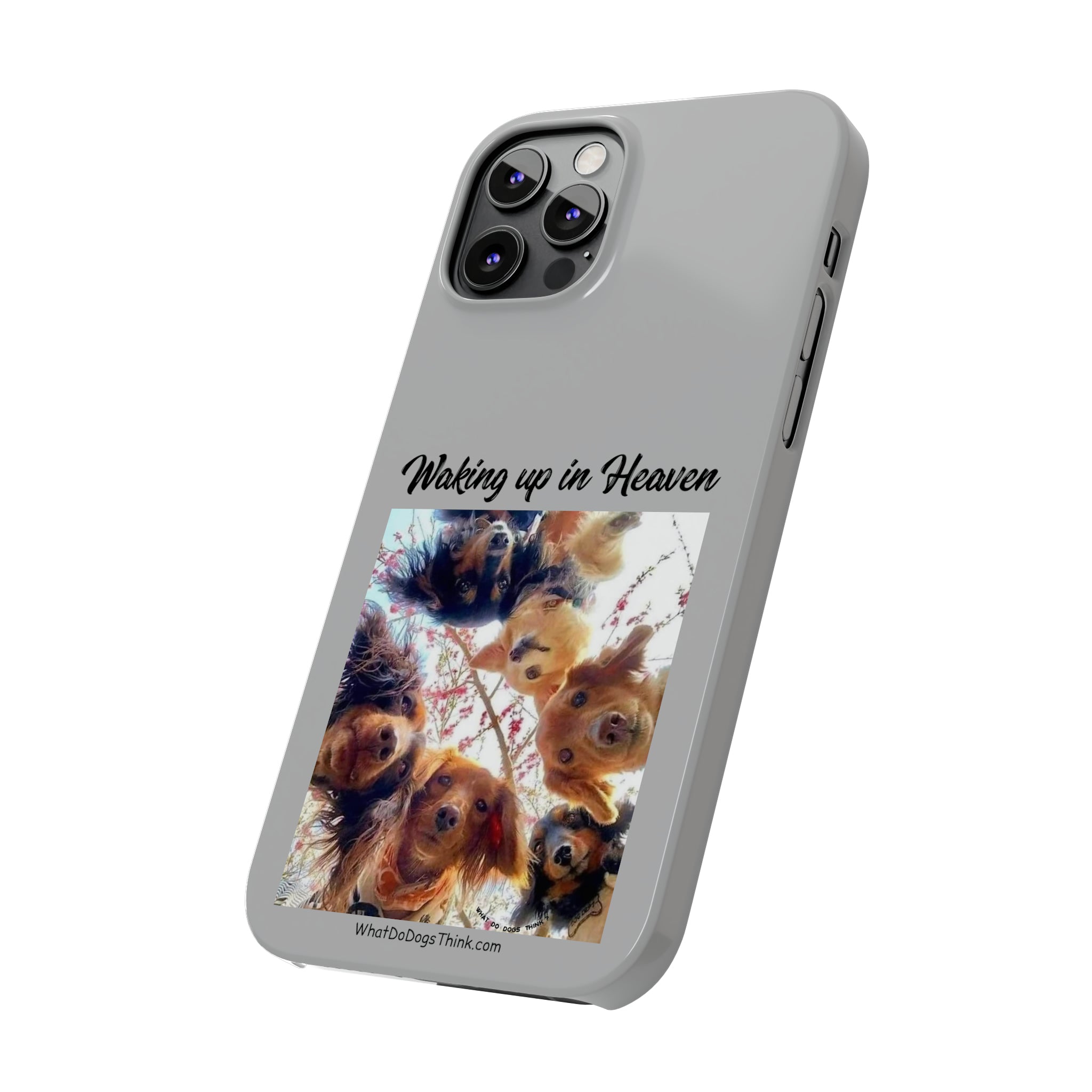 Waking Up In Heaven Grey Slim Phone Cases