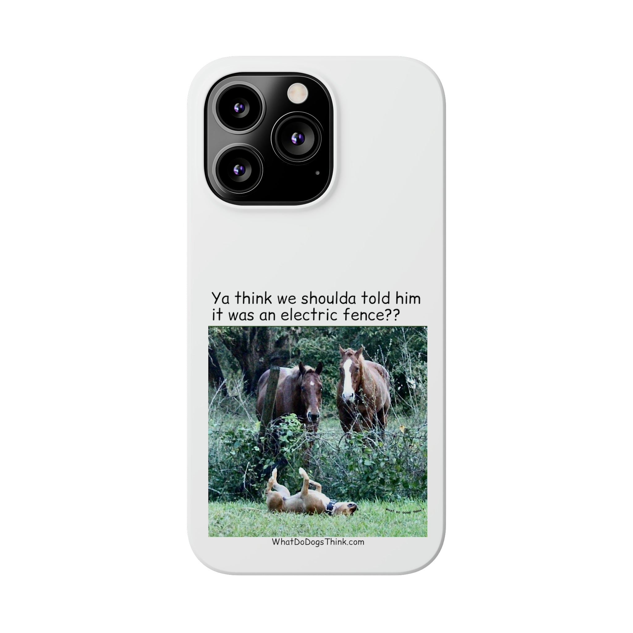 Electric Fence White Slim Phone Case