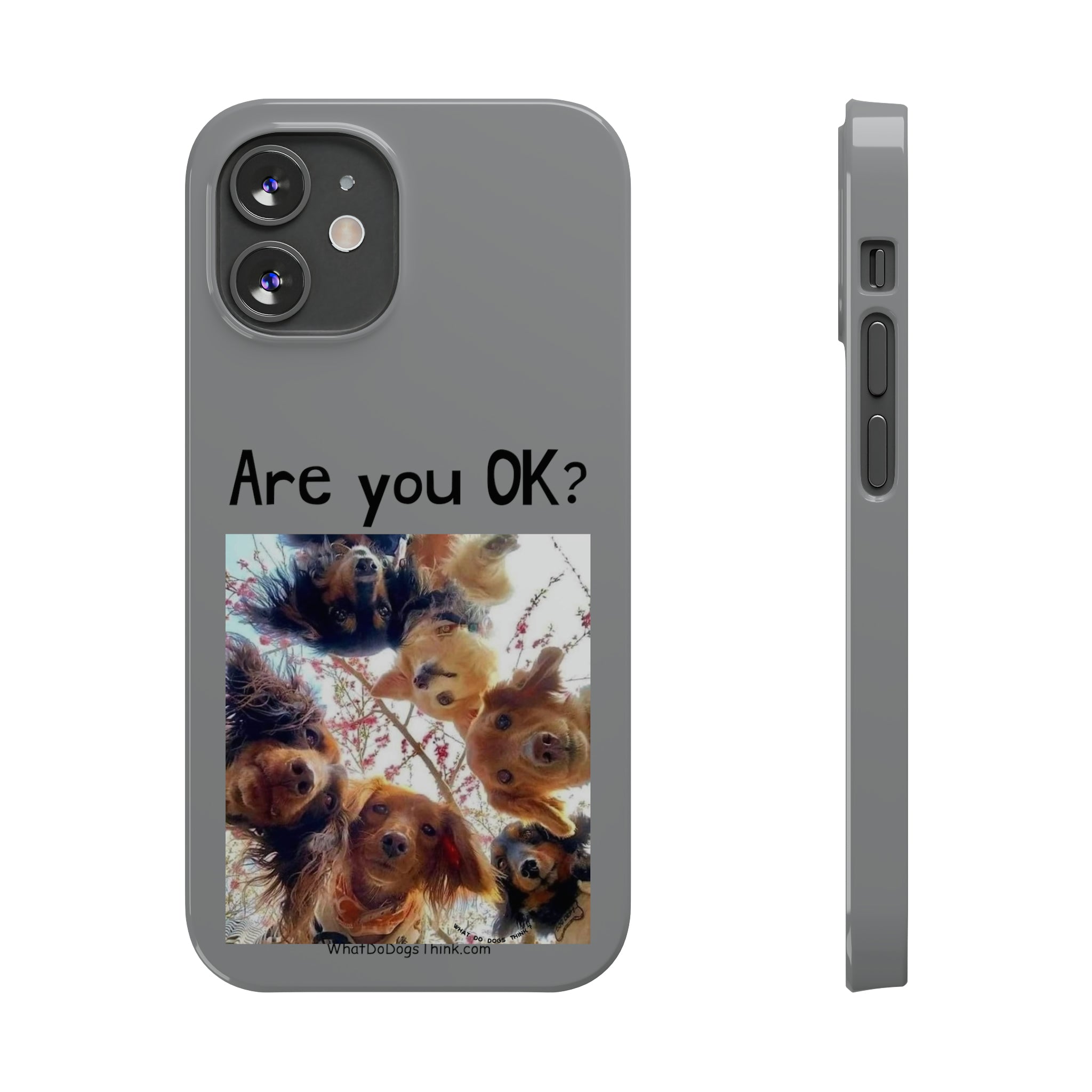 Are you OK? Grey Slim Phone Cases