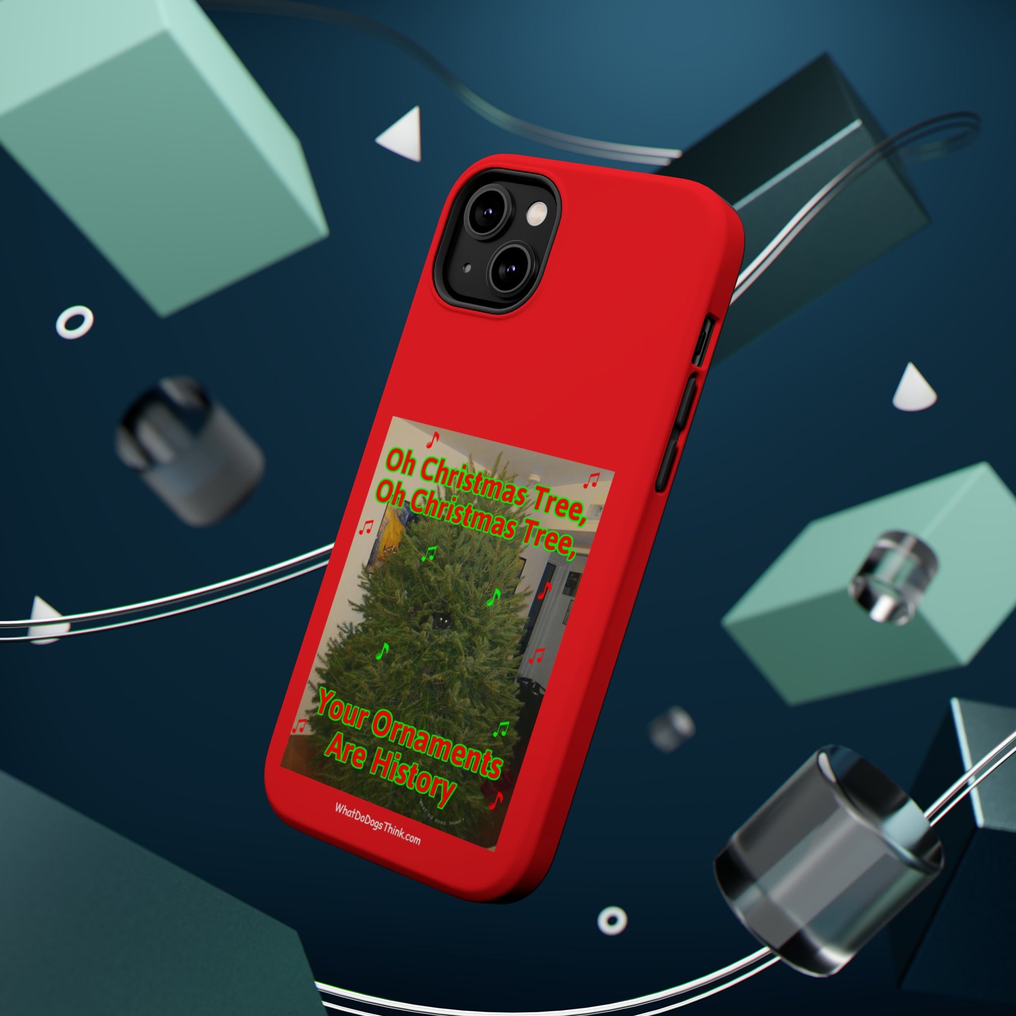 Christmas Tree Cat Red MagSafe Tough Case