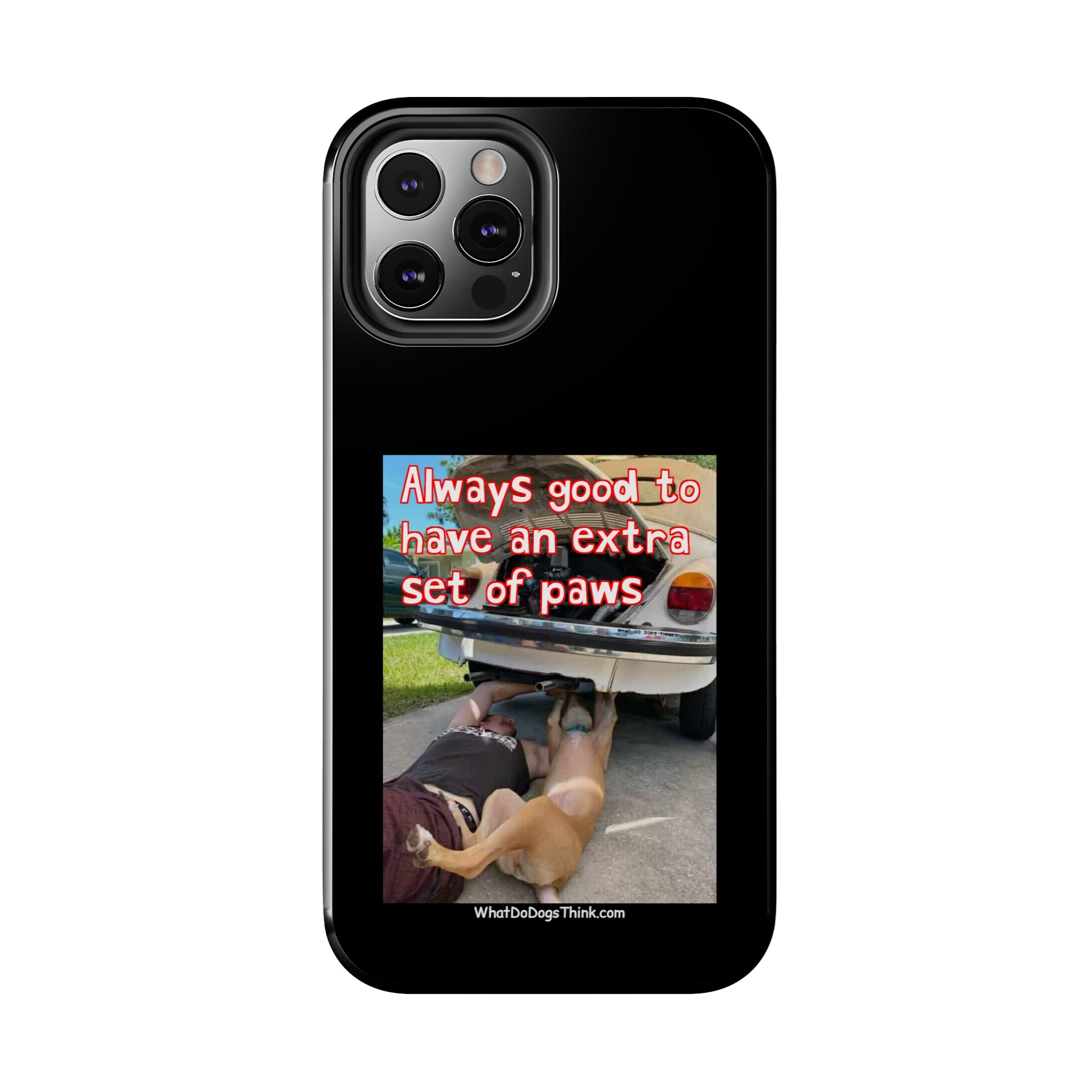 Extra Paw Black Tough Phone Cases