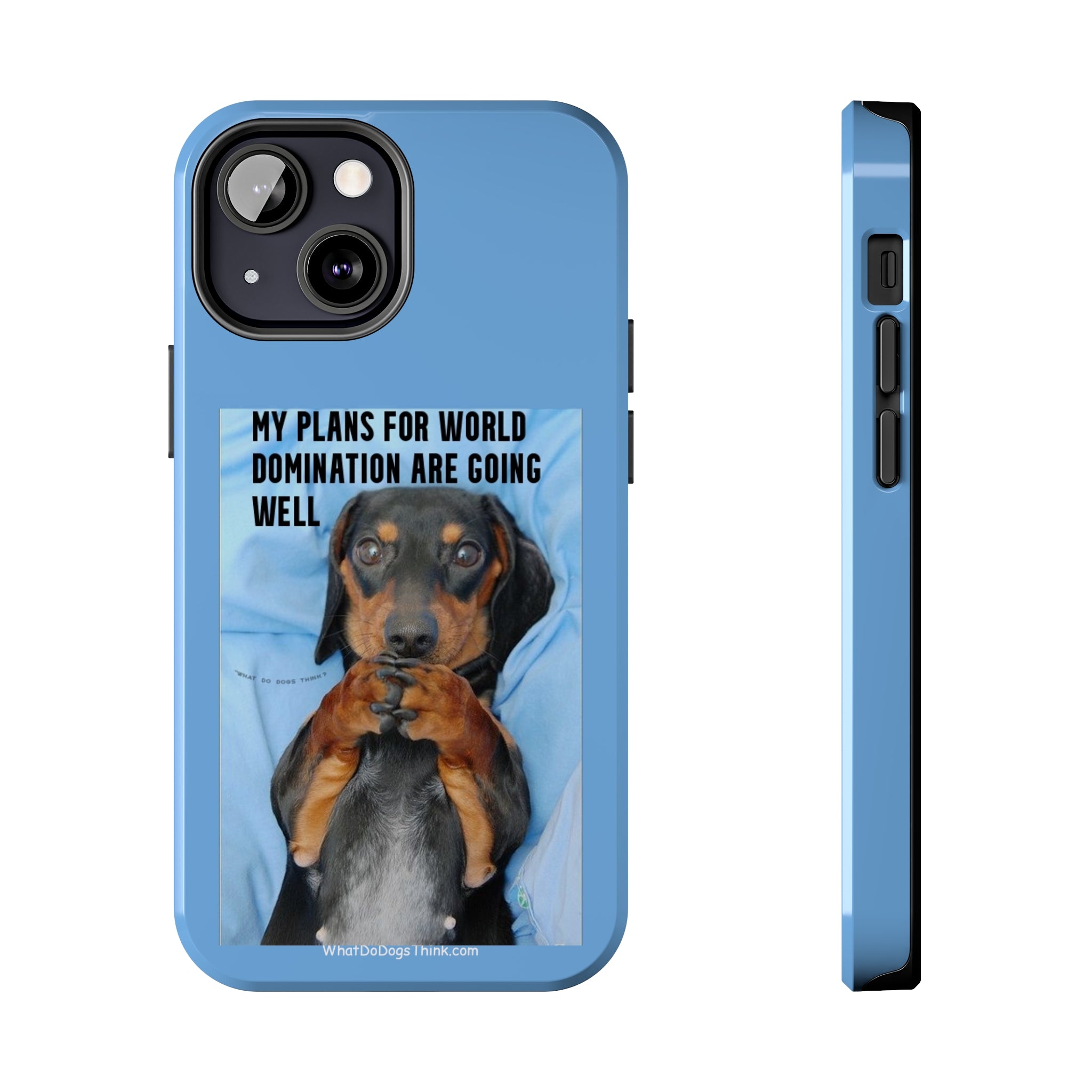 World Domination Blue Tough Phone Cases