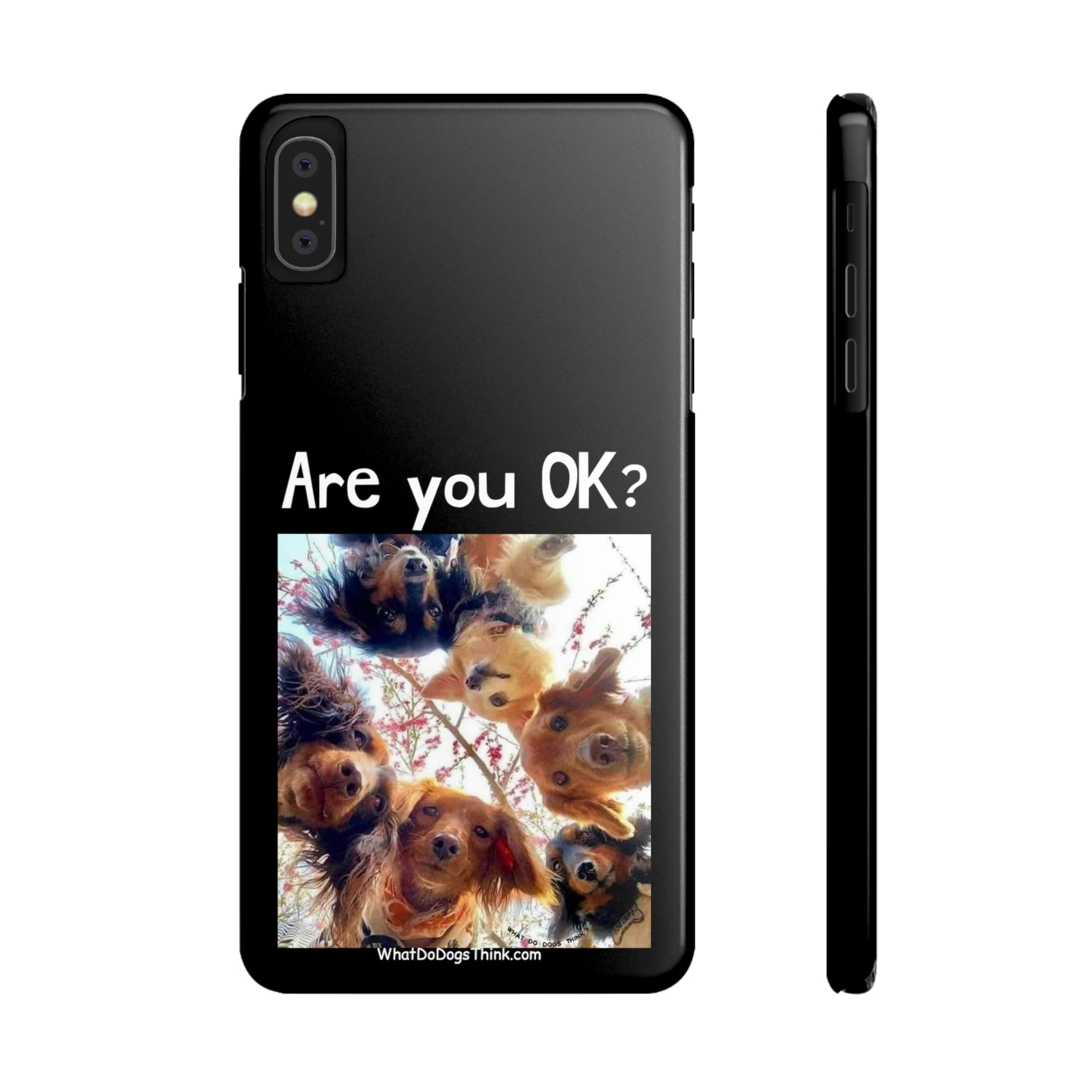 Are you OK? Black Slim Phone Cases