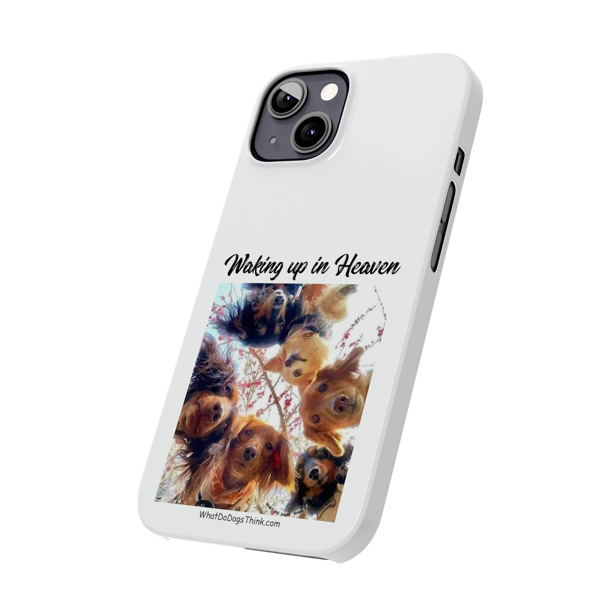Waking Up In Heaven White Slim Phone Cases