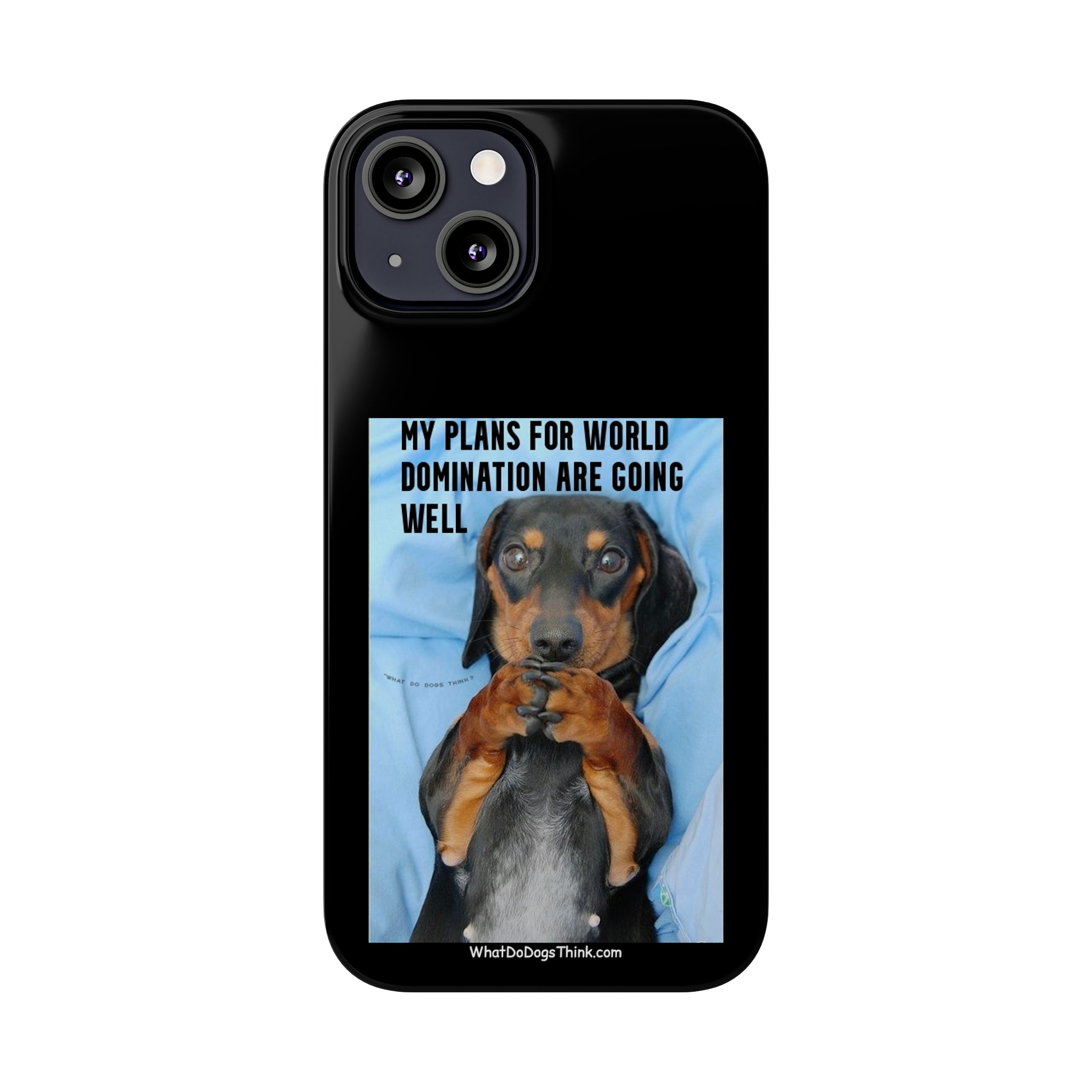 World Domination Black Slim Phone Cases