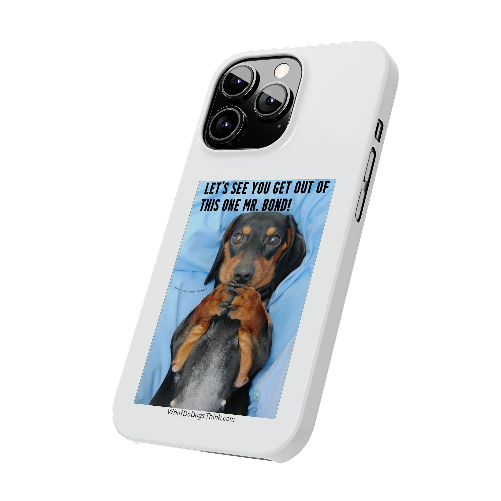 Mr. Bond White Slim Phone Cases