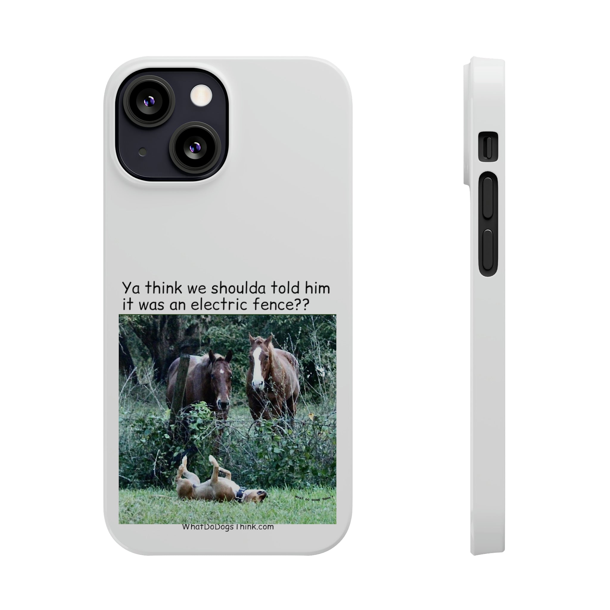 Electric Fence White Slim Phone Case