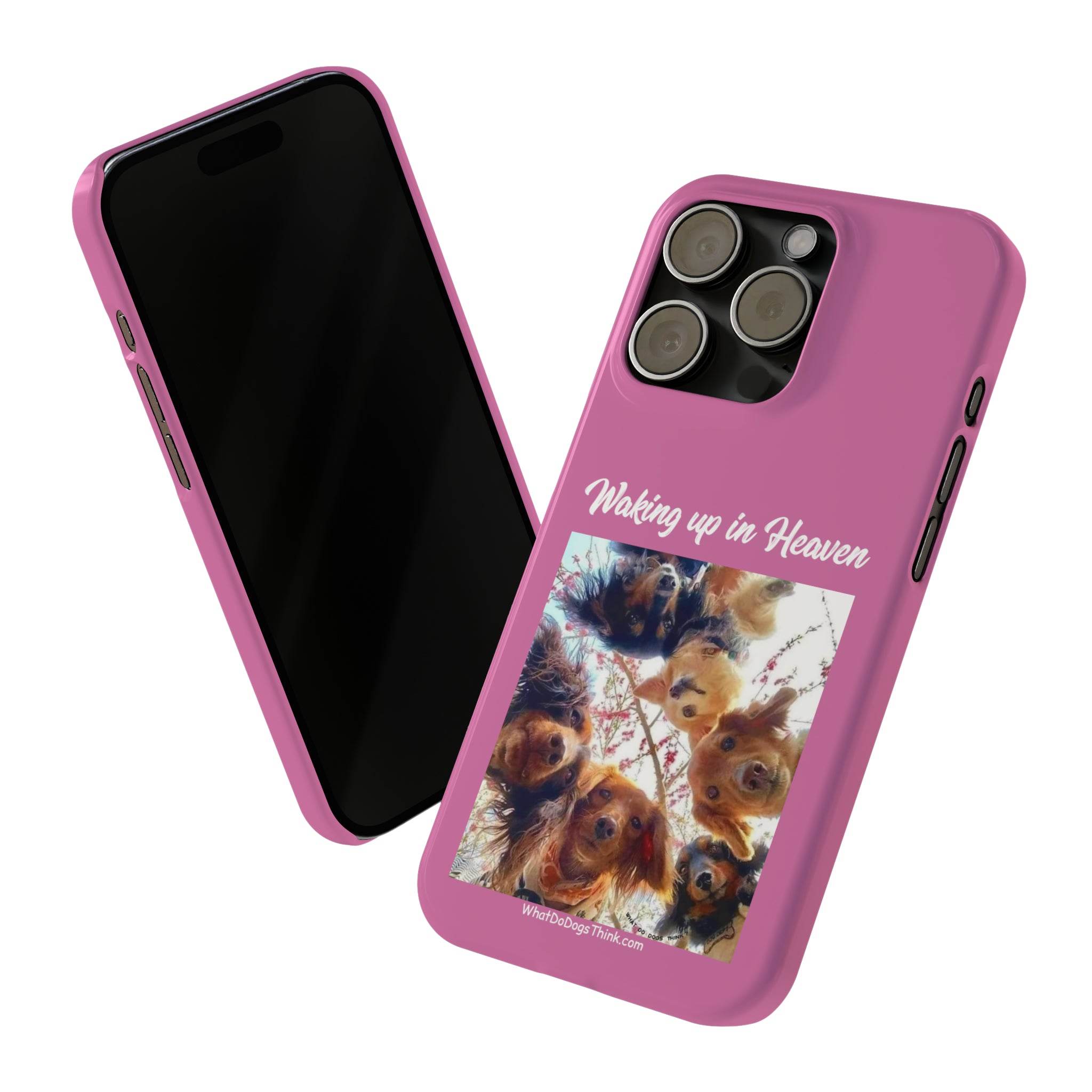 Waking Up In Heaven Pink Slim Phone Cases