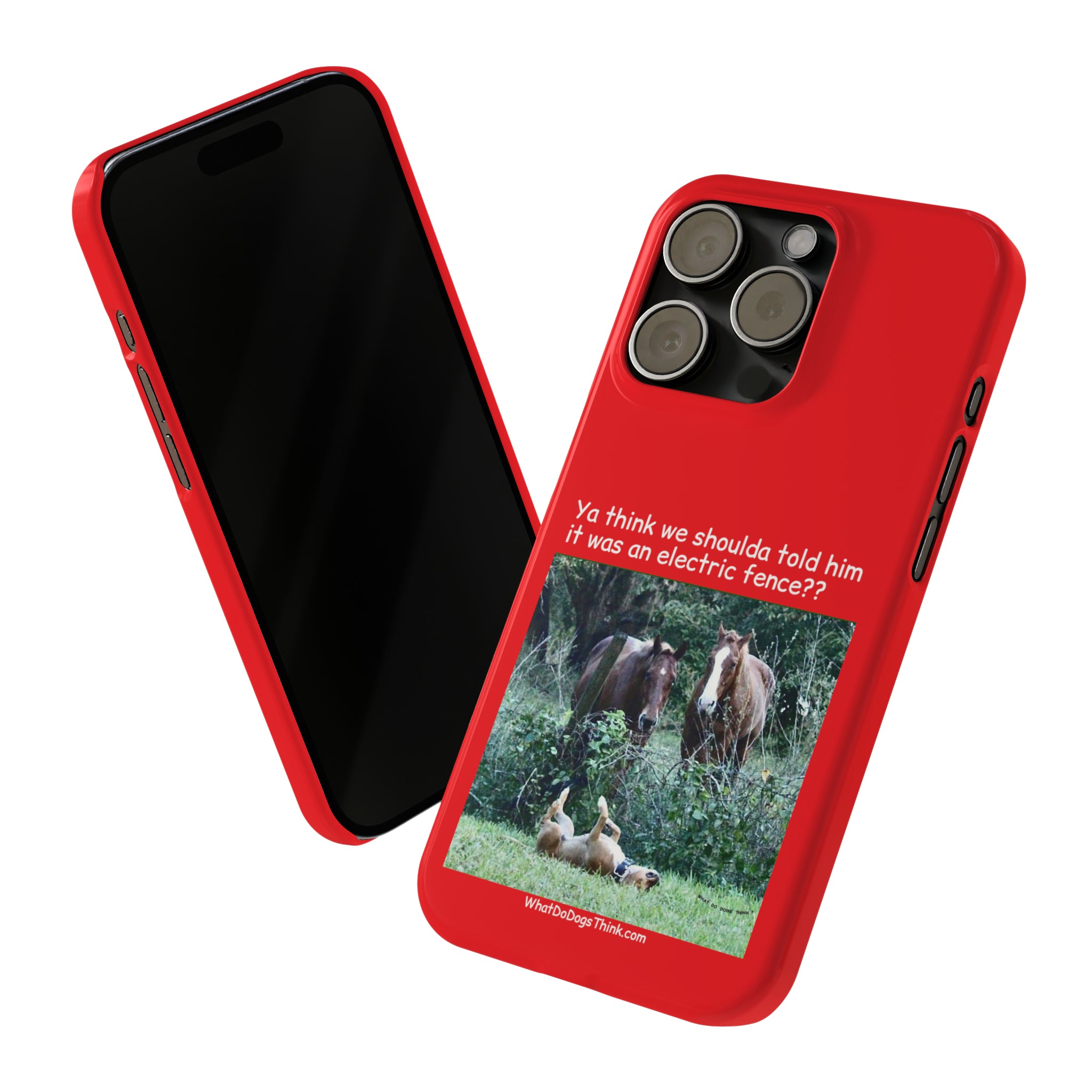 Electric Fence Red Slim Phone Case