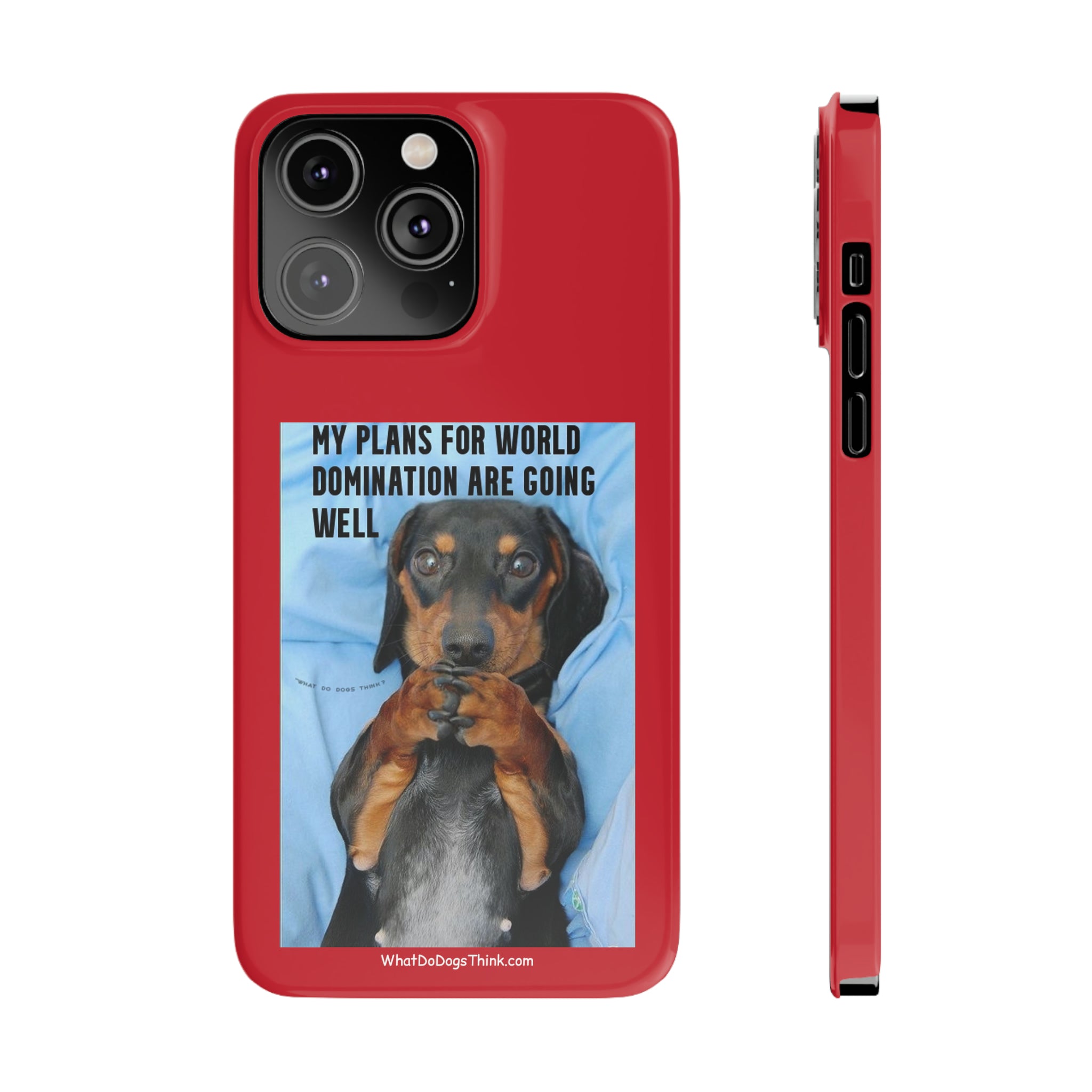 World Domination Red Slim Phone Cases