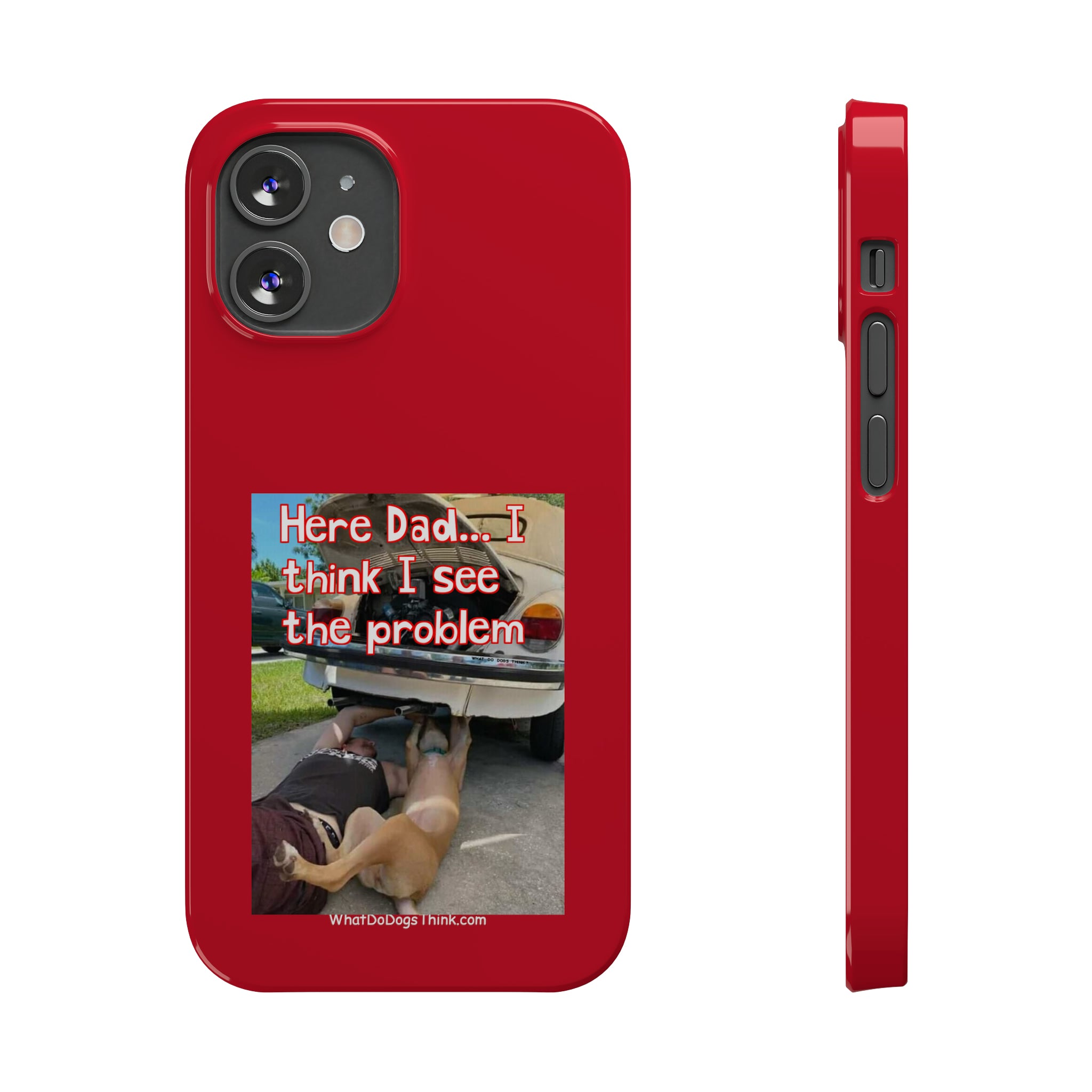 Here Dad Red Slim Phone Cases