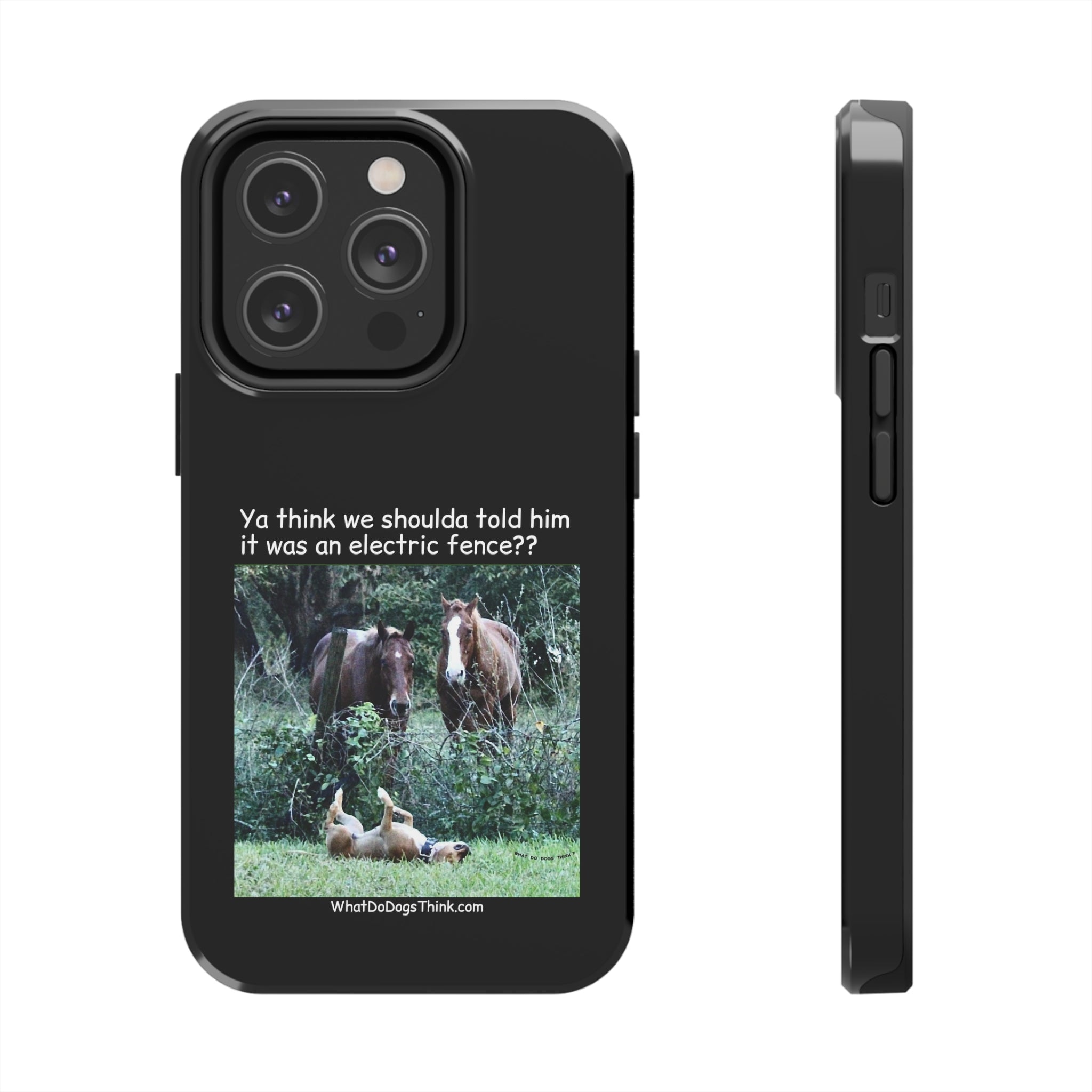 Electric Fence Black Tough Phone Cases