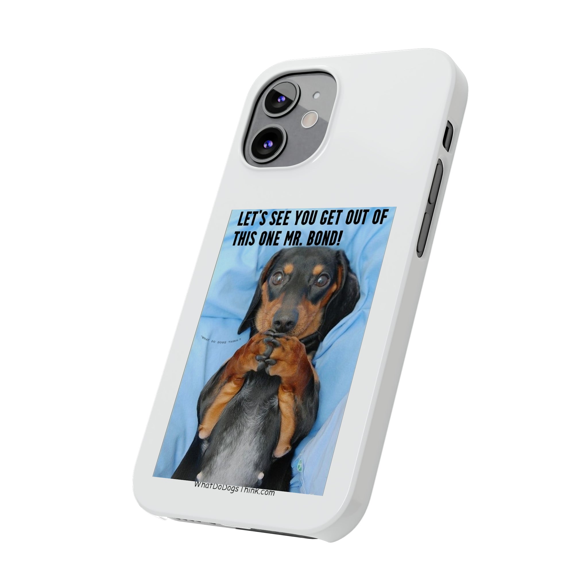 Mr. Bond White Slim Phone Cases