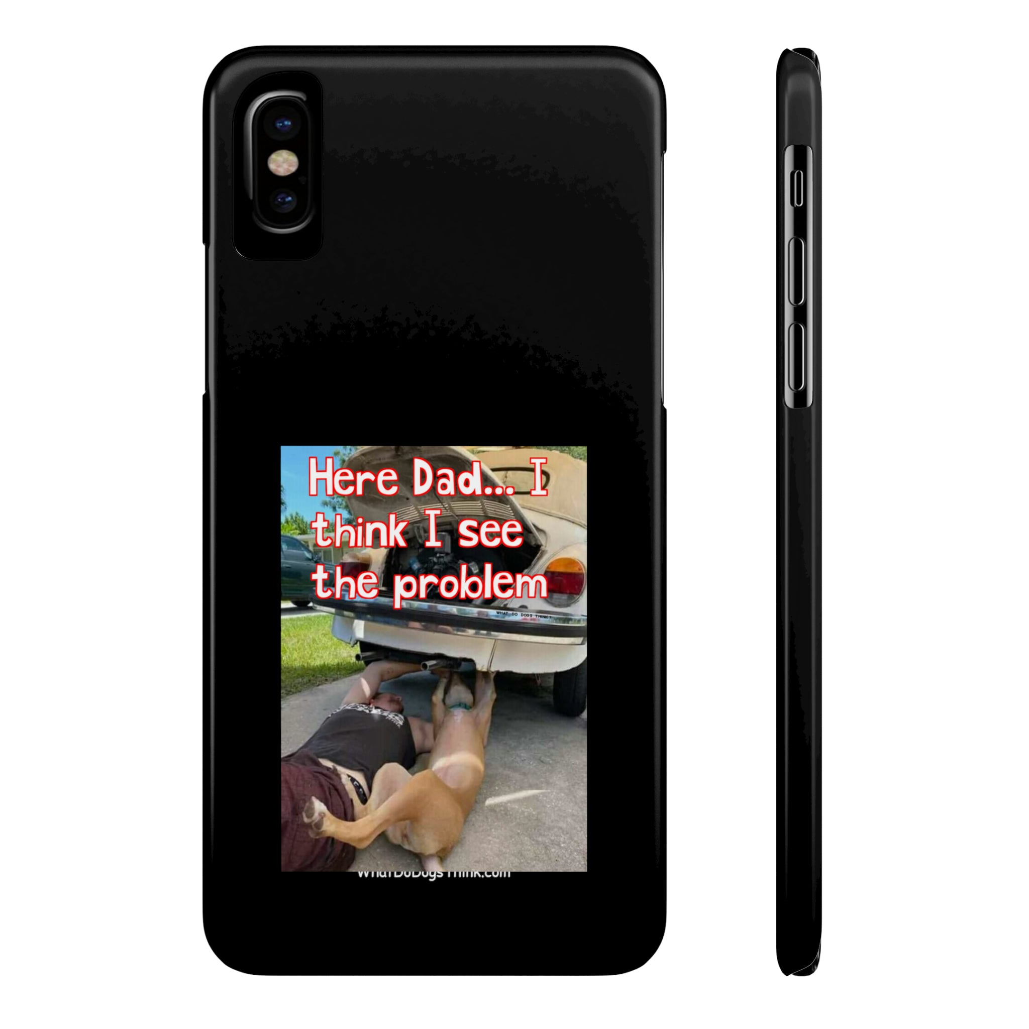 Here Dad Black Slim Phone Cases