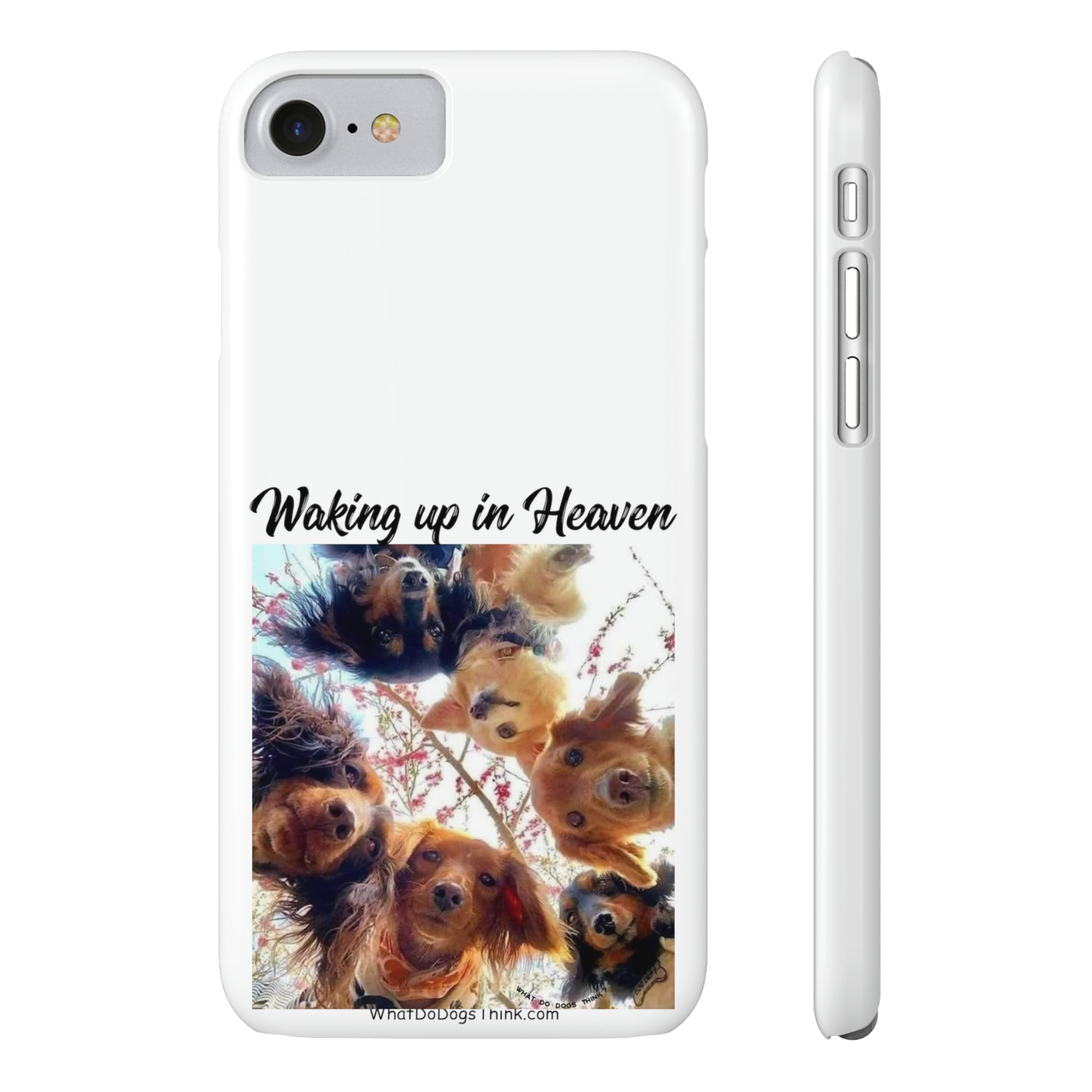 Waking Up In Heaven White Slim Phone Cases