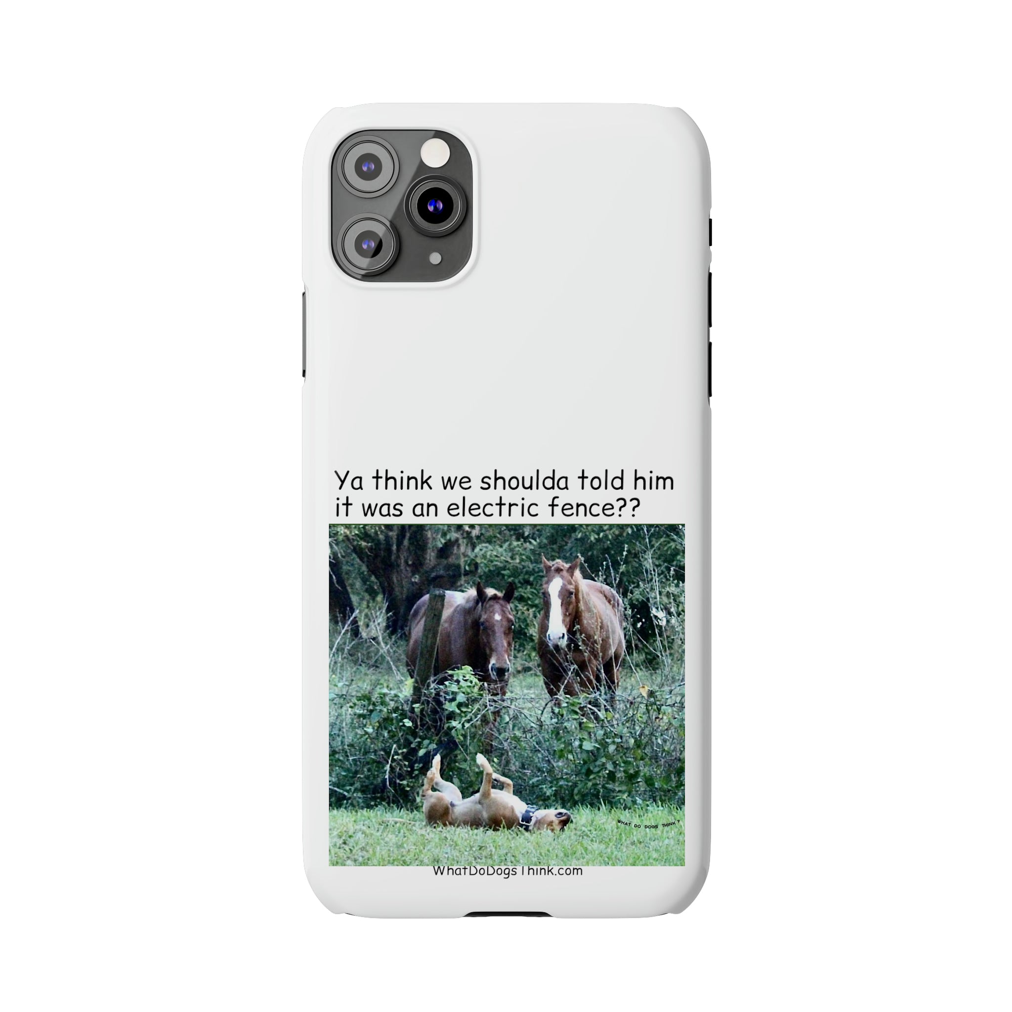 Electric Fence White Slim Phone Case