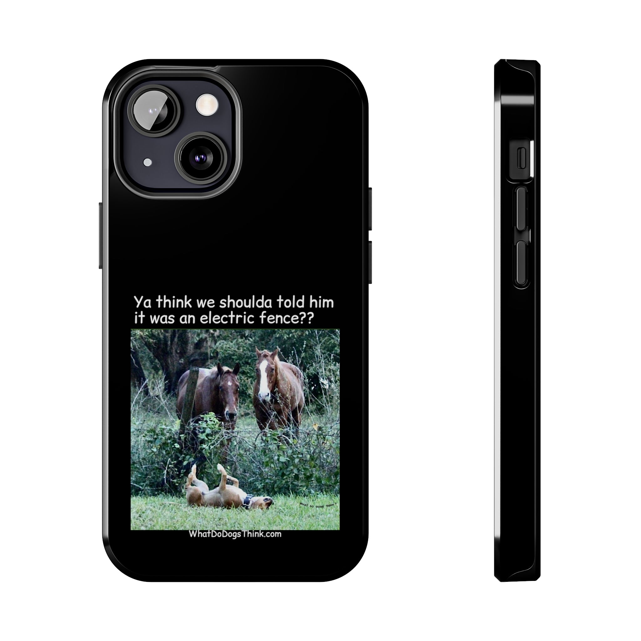 Electric Fence Black Tough Phone Cases