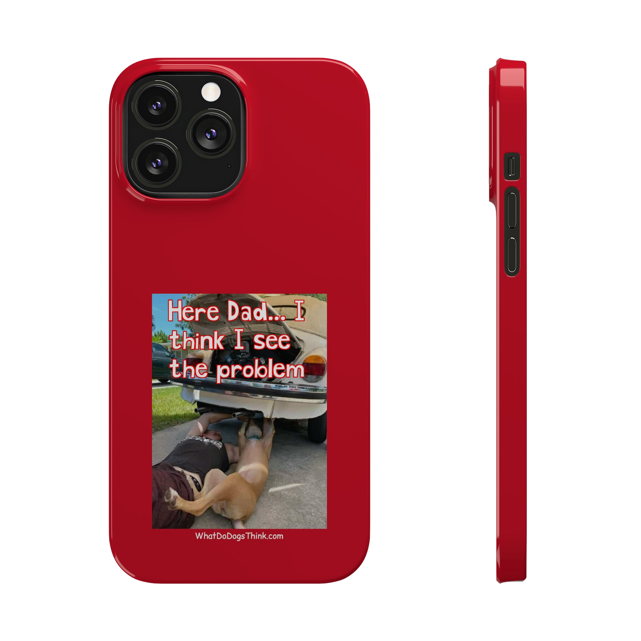 Here Dad Red Slim Phone Cases