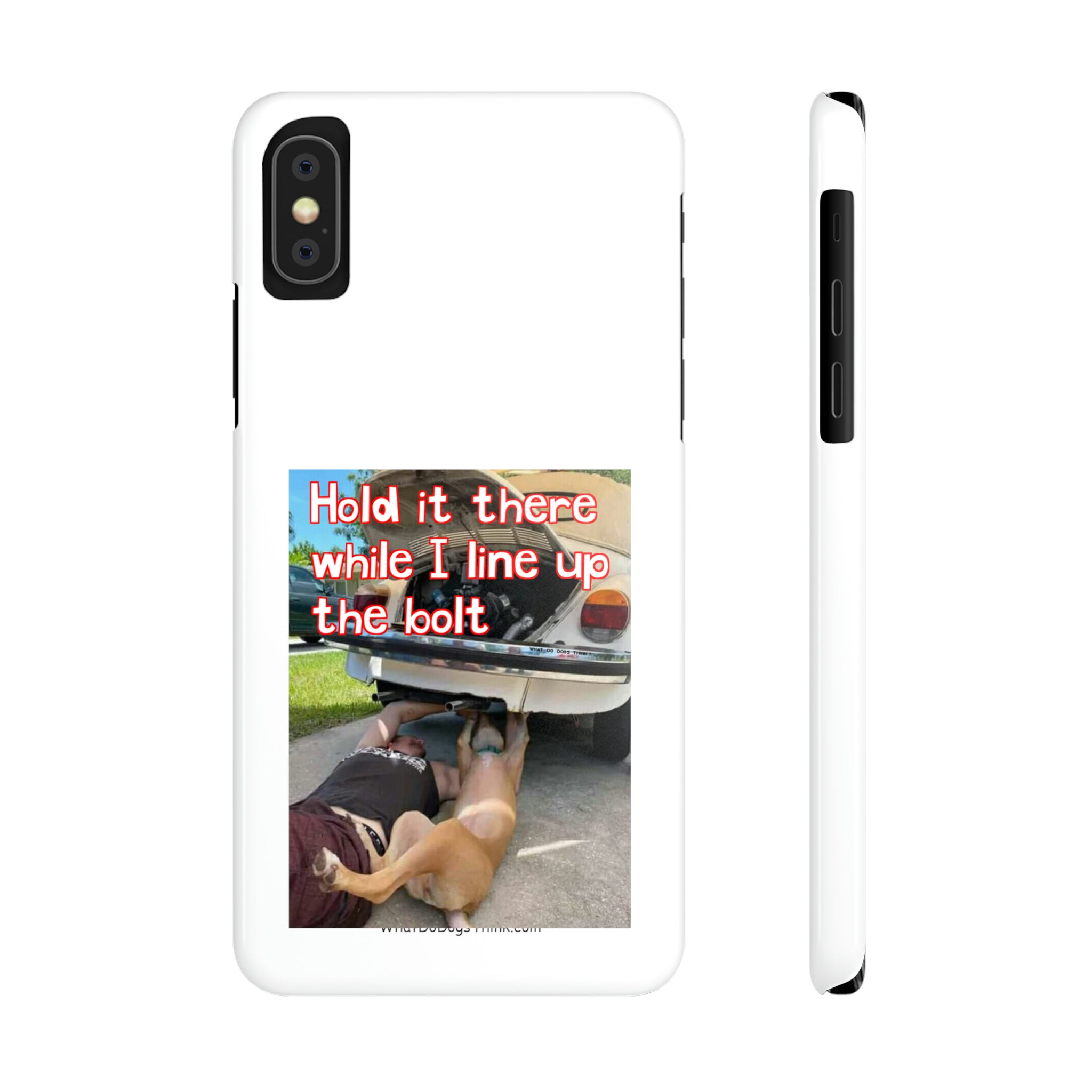 Hold It White Slim Phone Cases