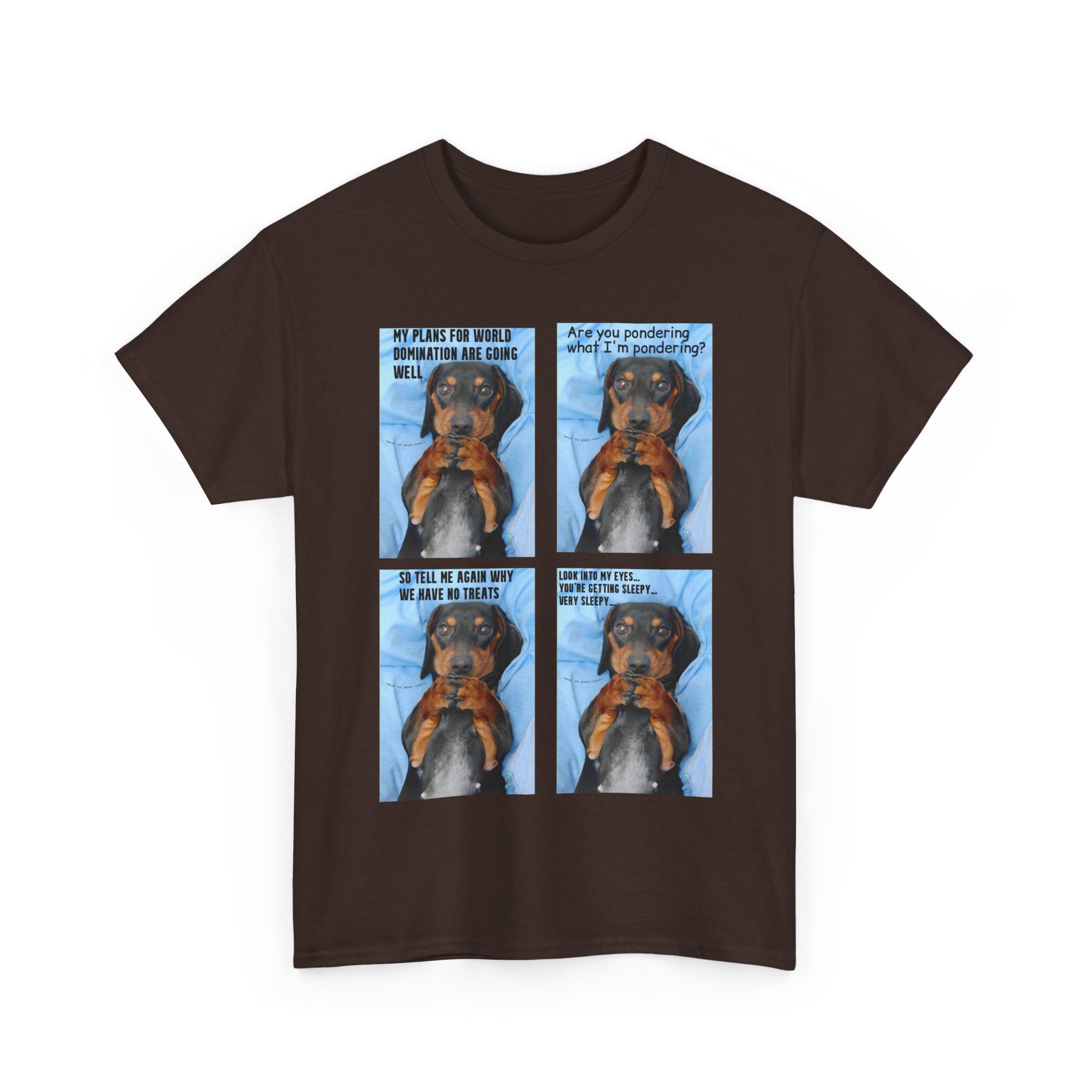Devious Dachshund T shirt Double Sided